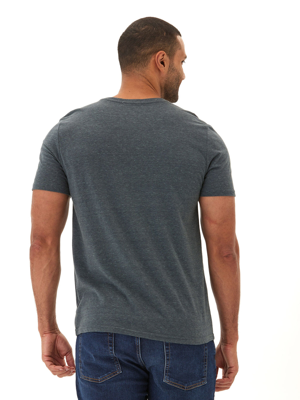 Men's Core Triblend Jersey V-Neck Tee in Dark Grey or Charcoal