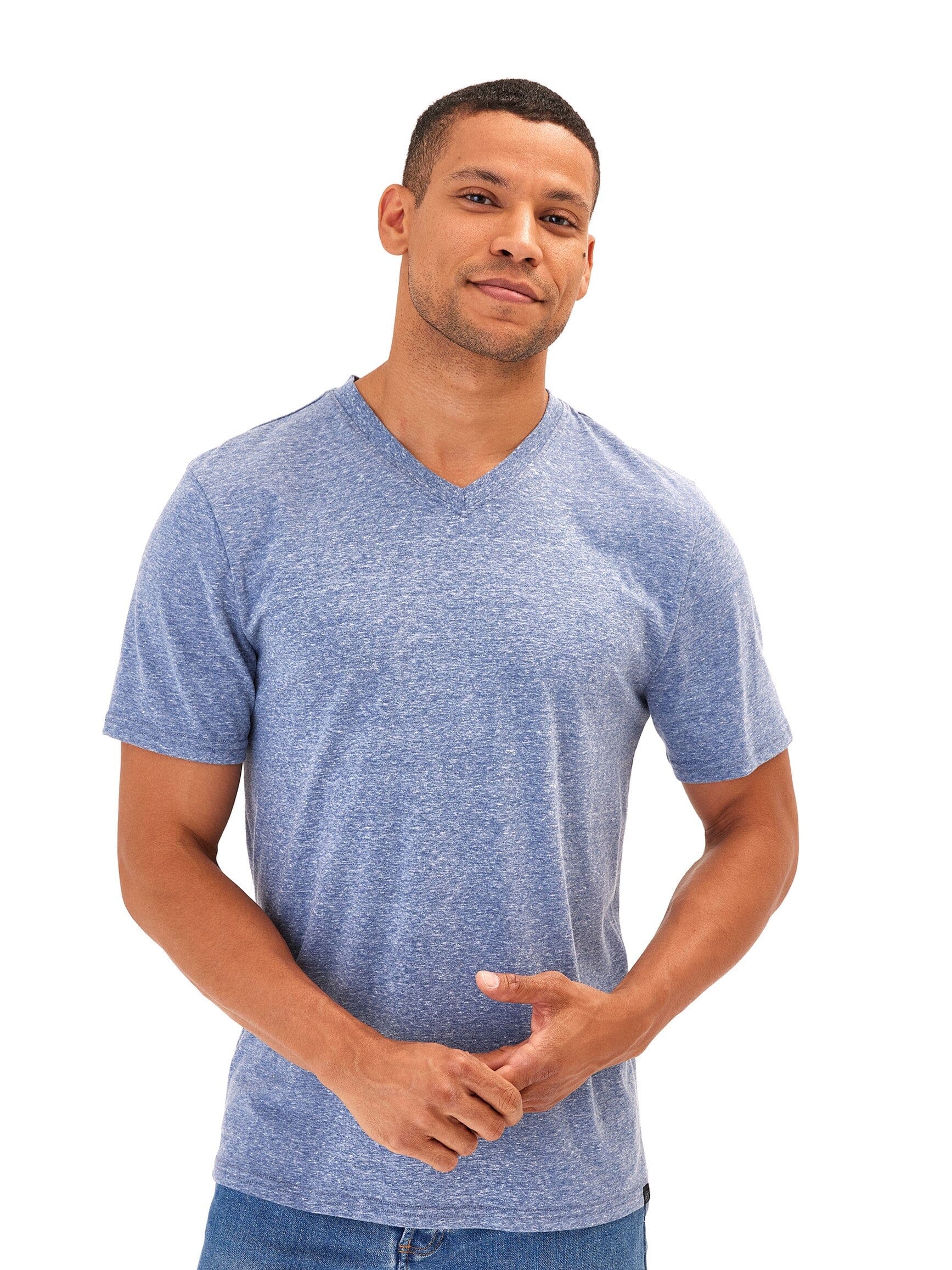Men's Ultra-Soft Triblend V-Neck Jersey T-Shirt