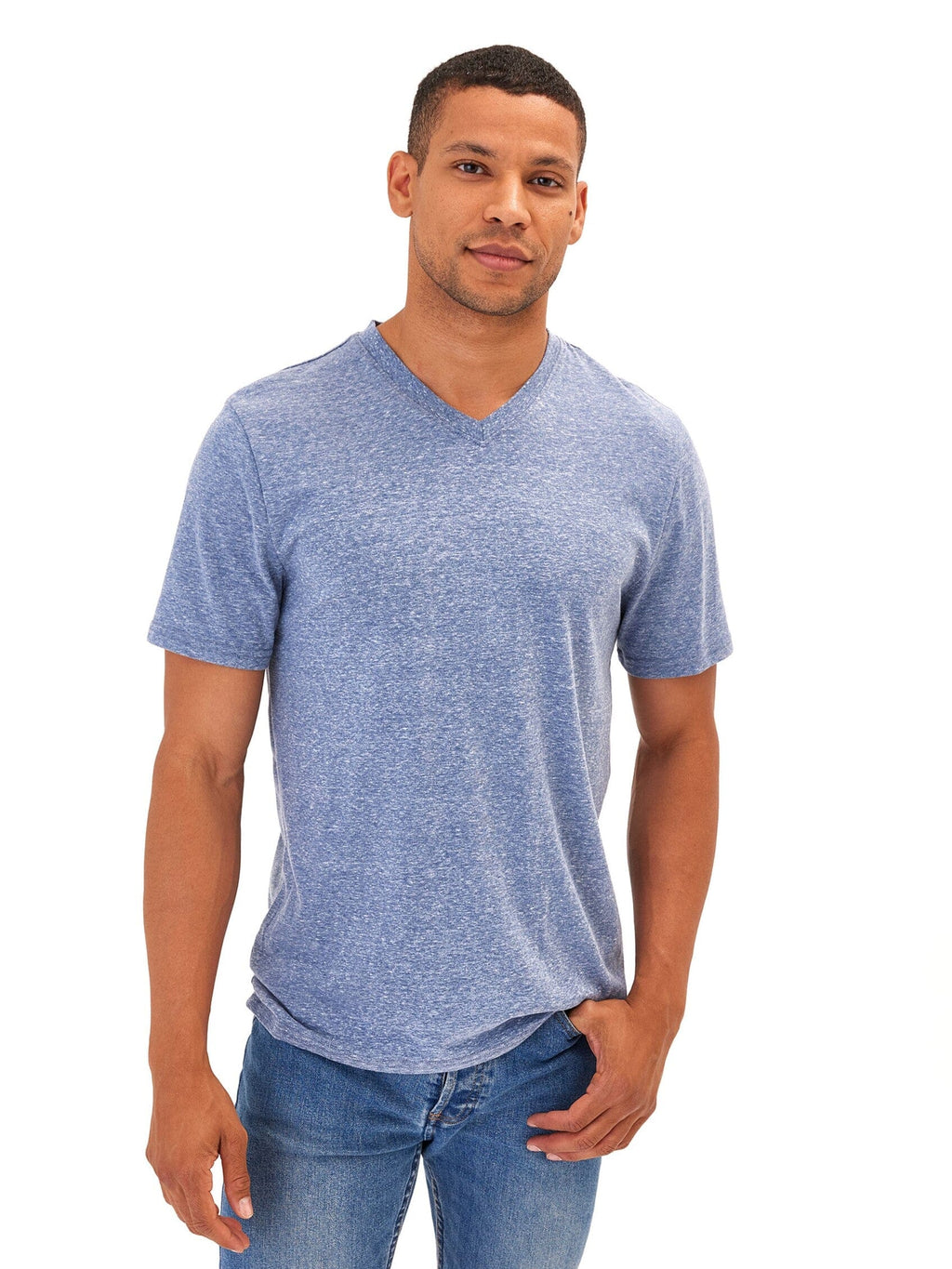 Men's Ultra-Soft Triblend V-Neck Jersey T-Shirt