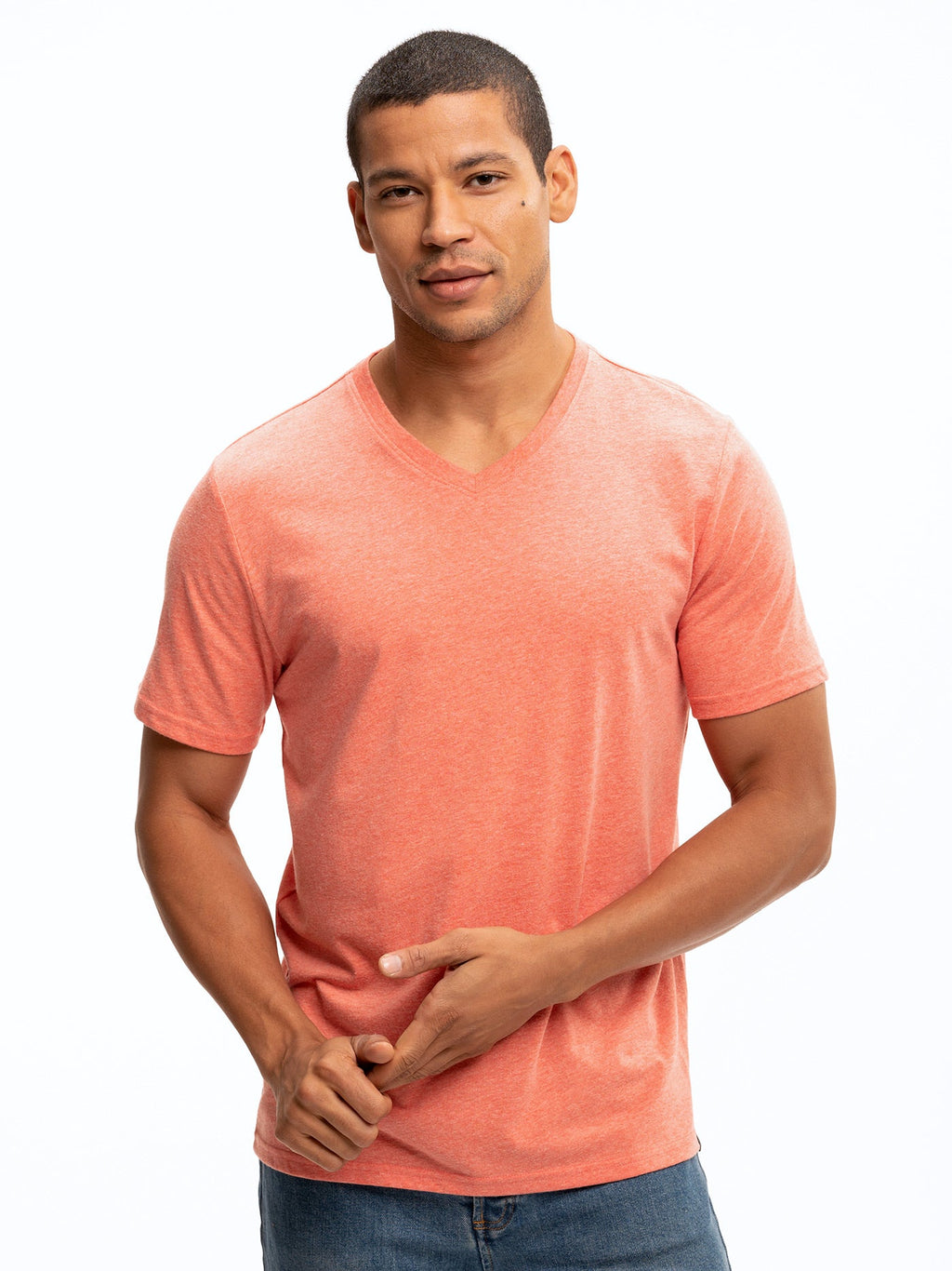 Men's Core Triblend Jersey V-Neck Tee - Ultra-Soft Everyday Basic