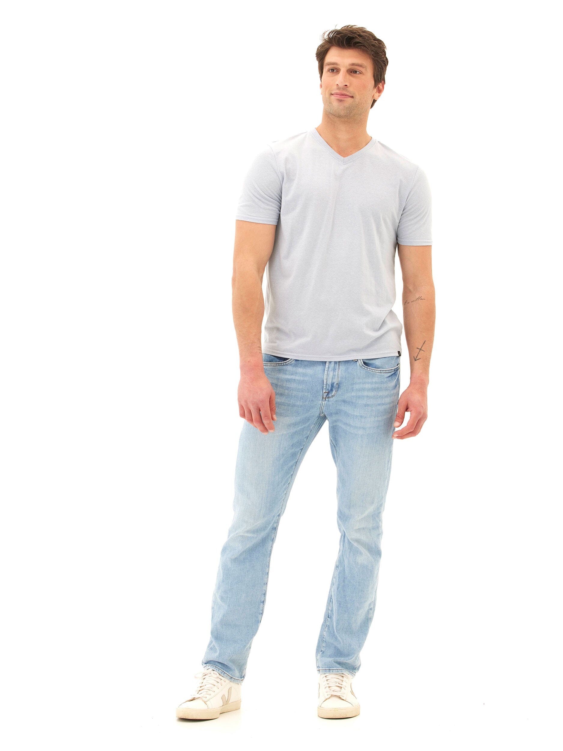 Men's Core Triblend Jersey V-Neck Tee - Ultra-Soft Everyday Shirt