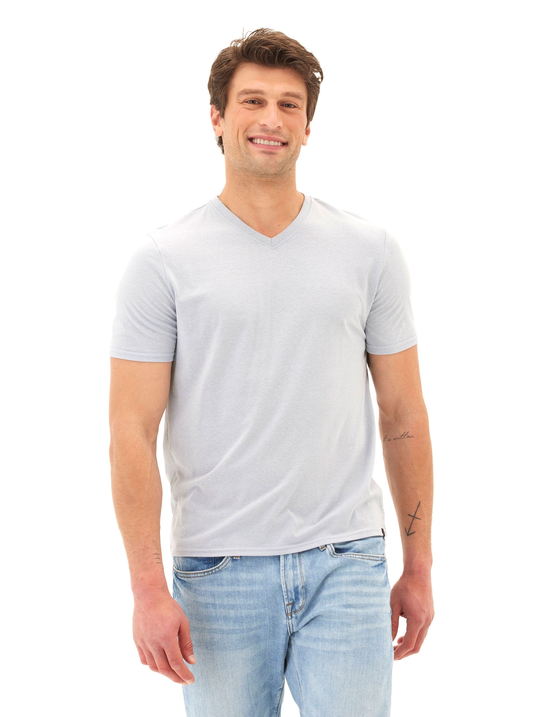 Men's Core Triblend Jersey V-Neck Tee in a soft, versatile silhouette