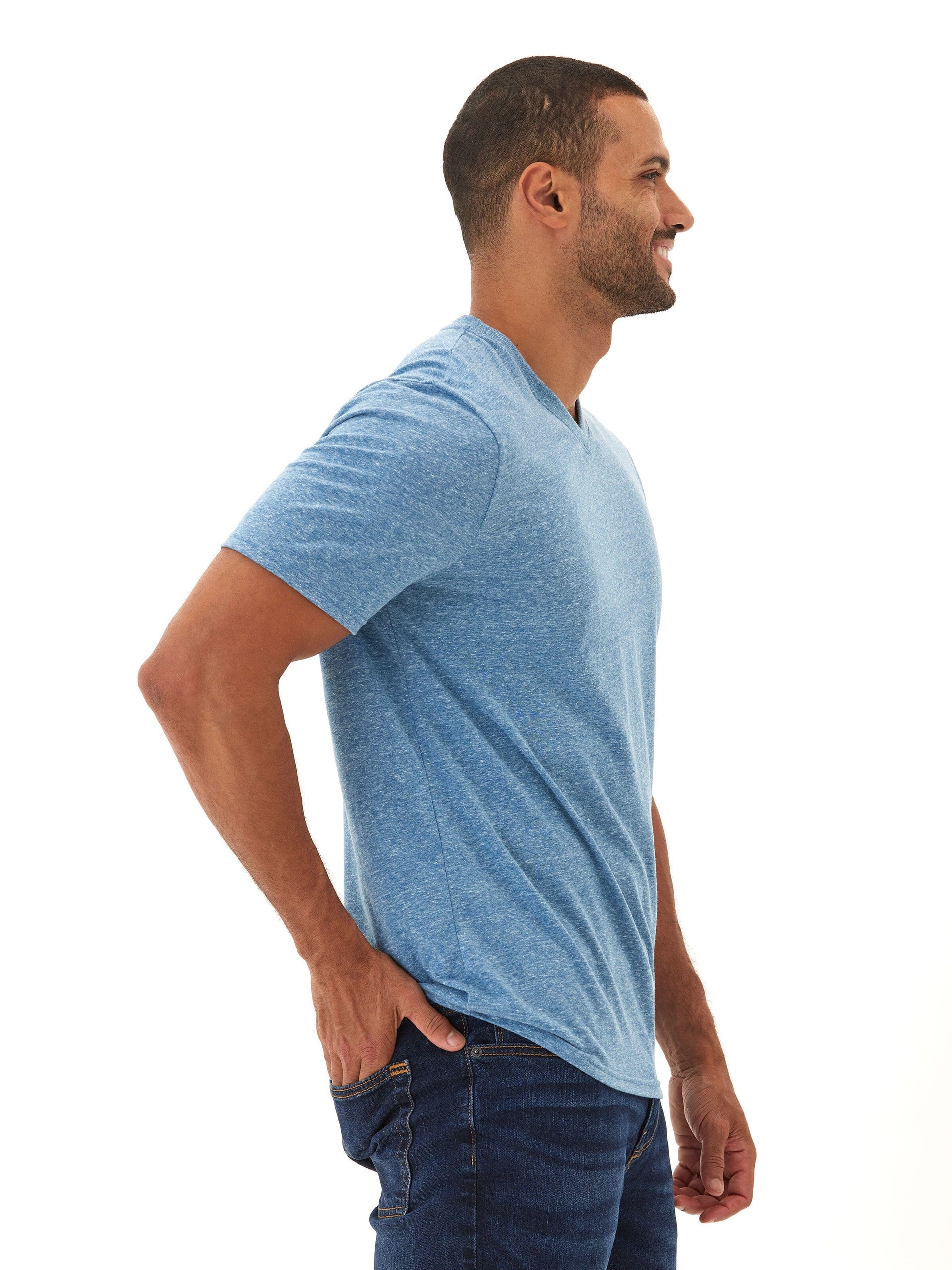Men's Core Triblend Jersey V-Neck Tee