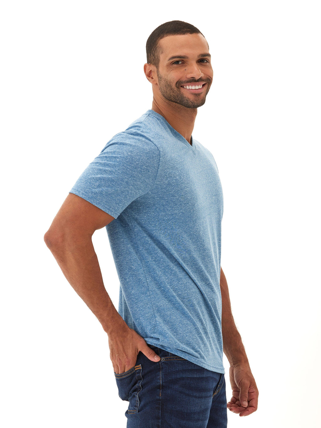 Men's Core Triblend Jersey V-Neck Tee