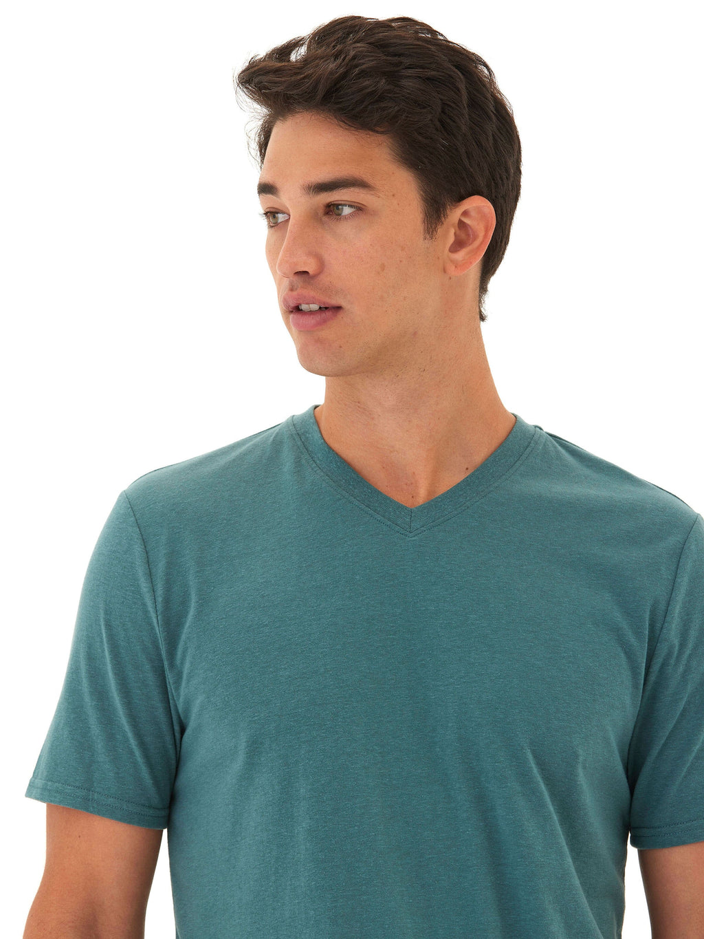 Men's Core Triblend Jersey V-Neck Tee in Teal