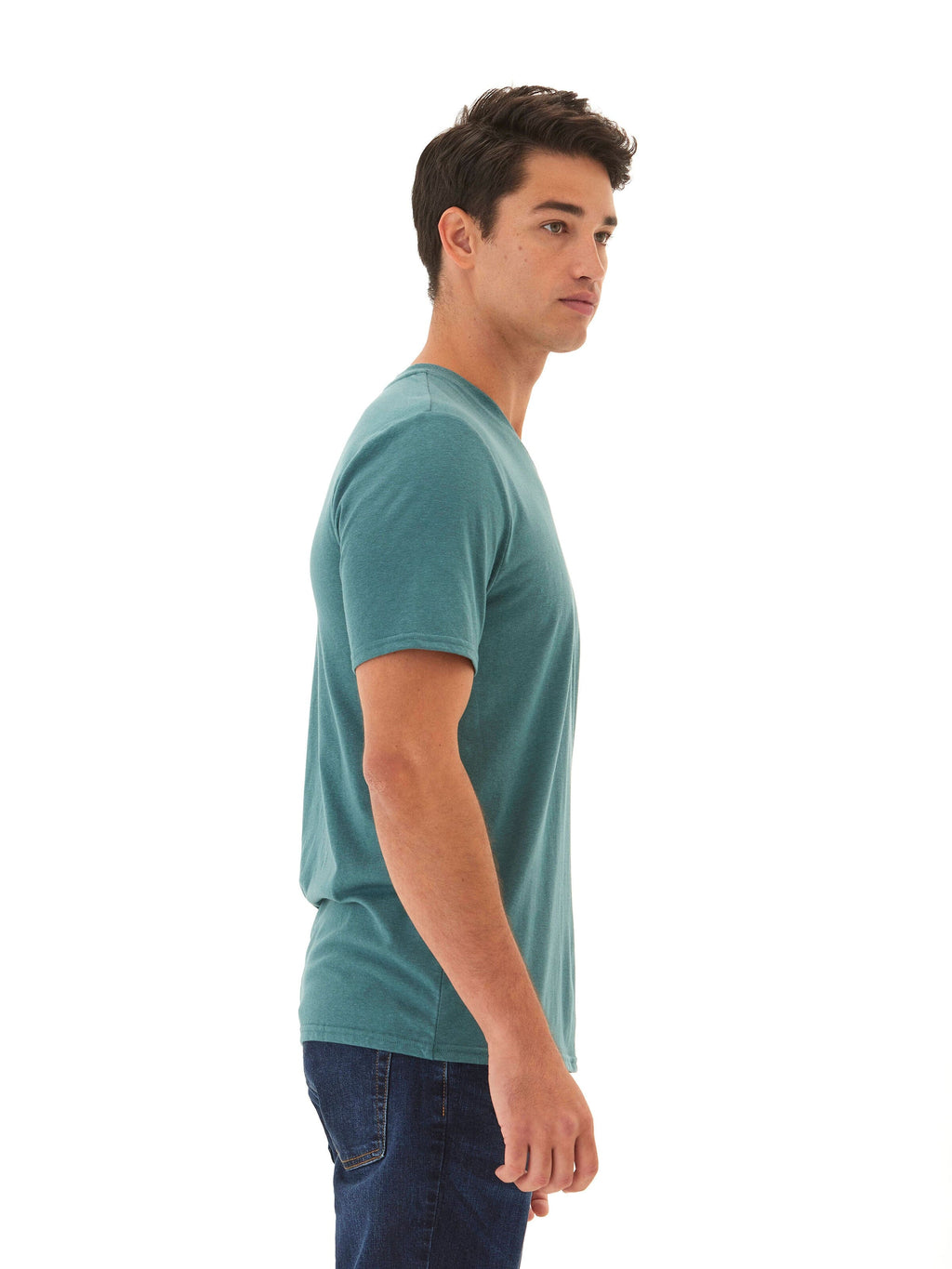 Men's Core Triblend Jersey V-Neck Tee in Teal