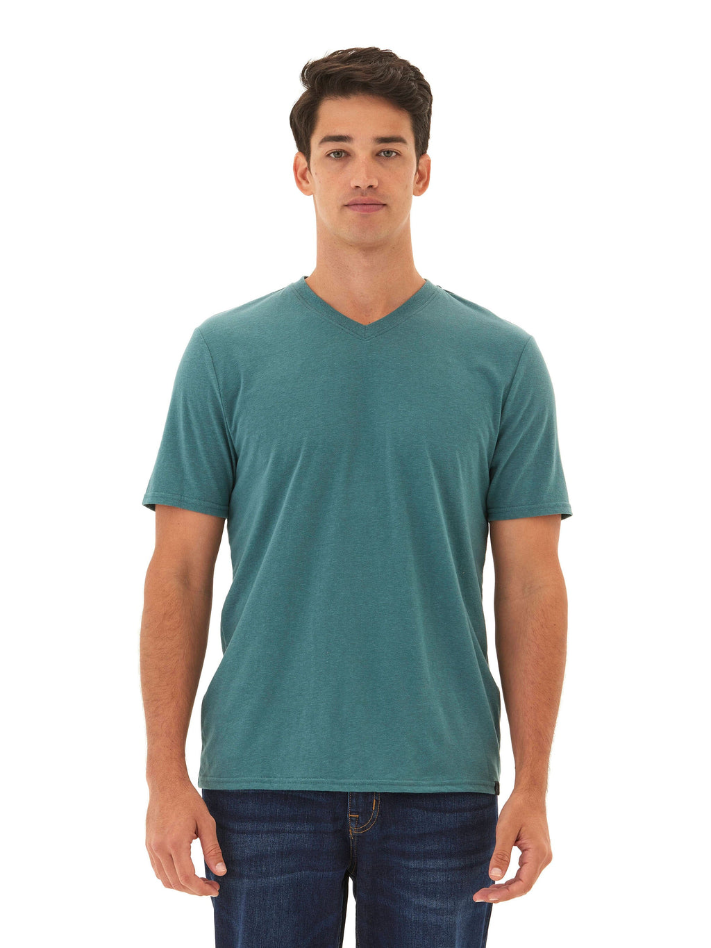 Men's Core Triblend Jersey V-Neck Tee in Teal
