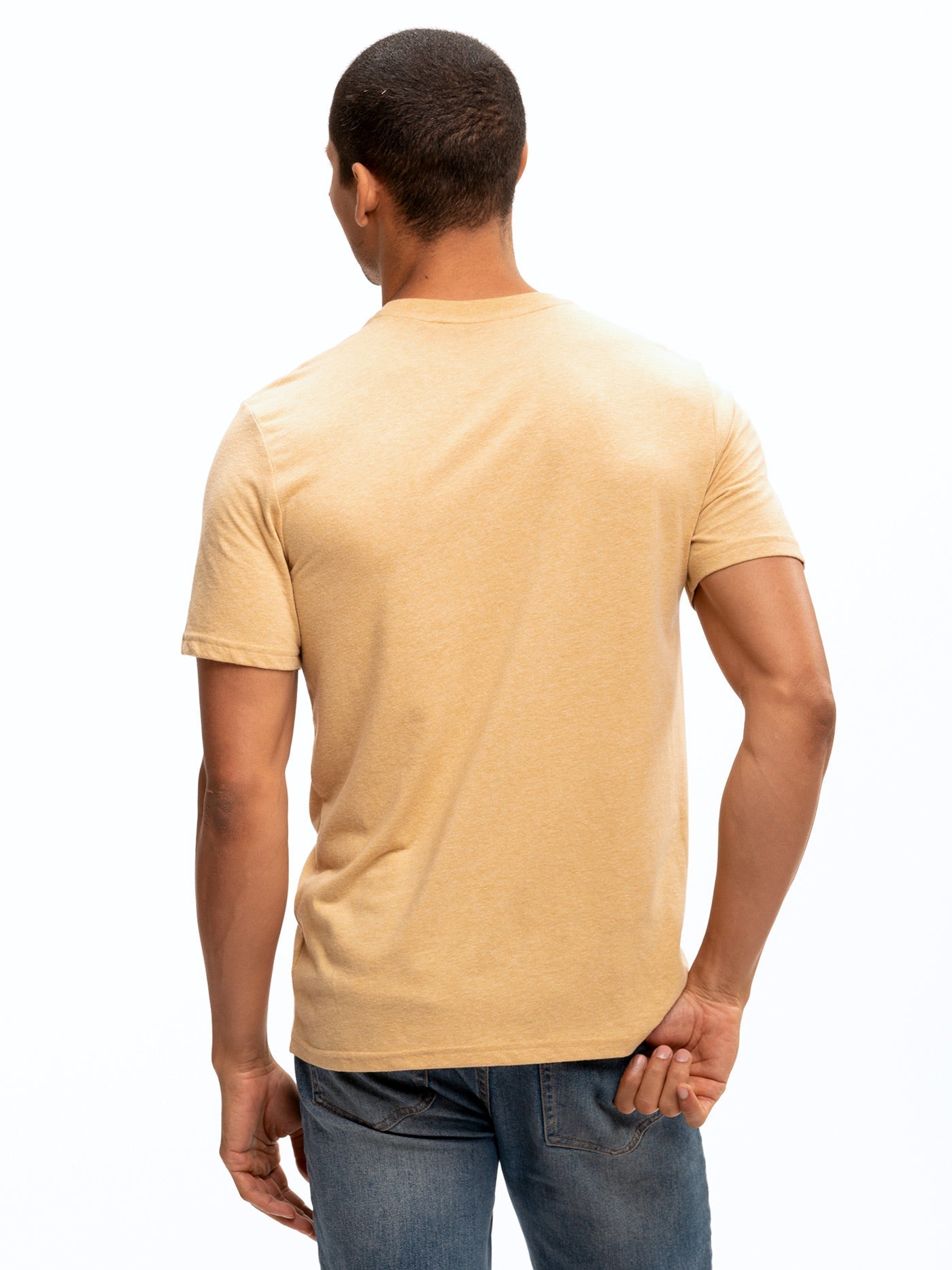 Men's Core Triblend Jersey Crew Neck Tee Soft Everyday Basic