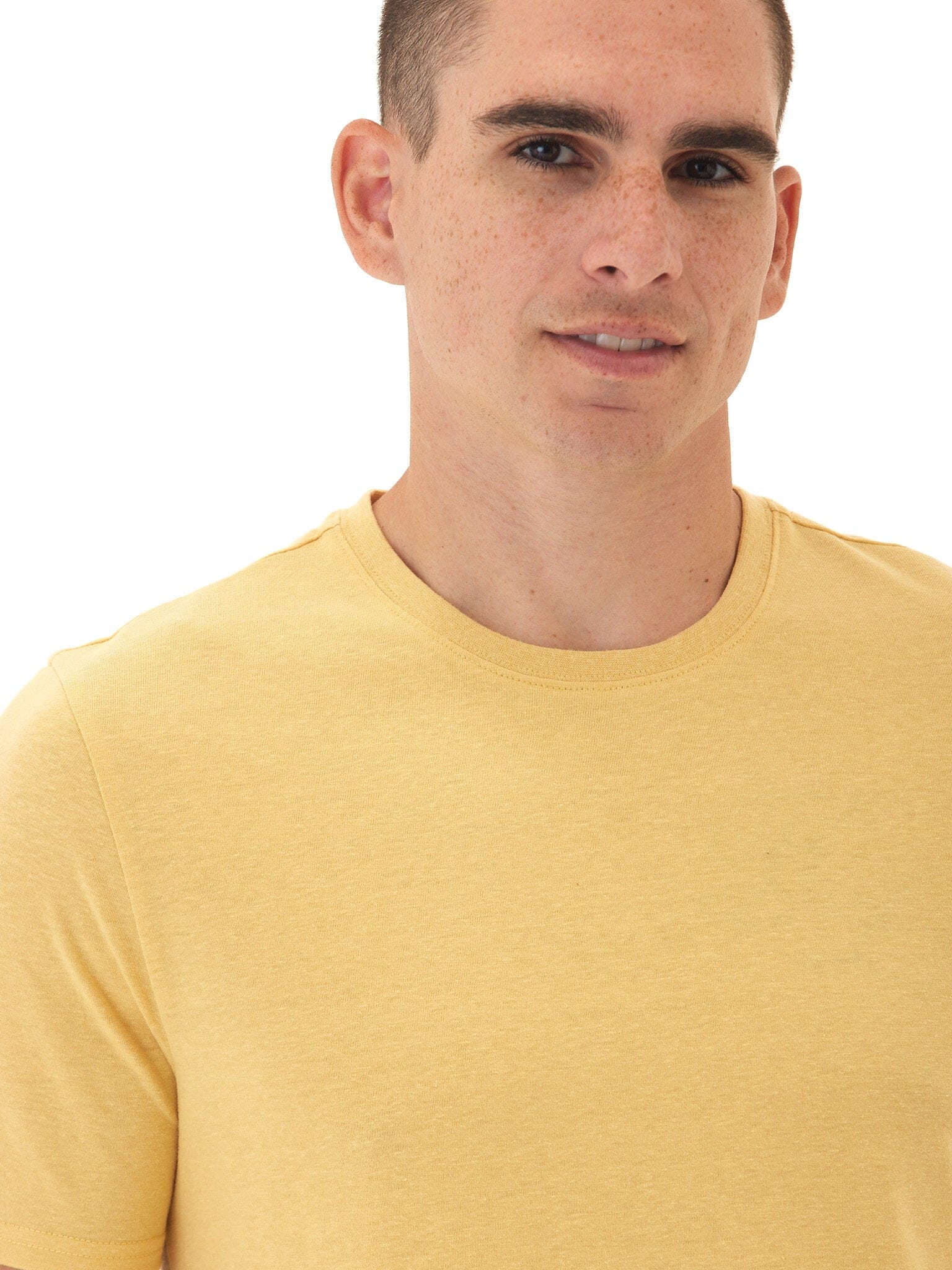 Men's Core Triblend Jersey Crew Neck Tee in Muted Golden Yellow