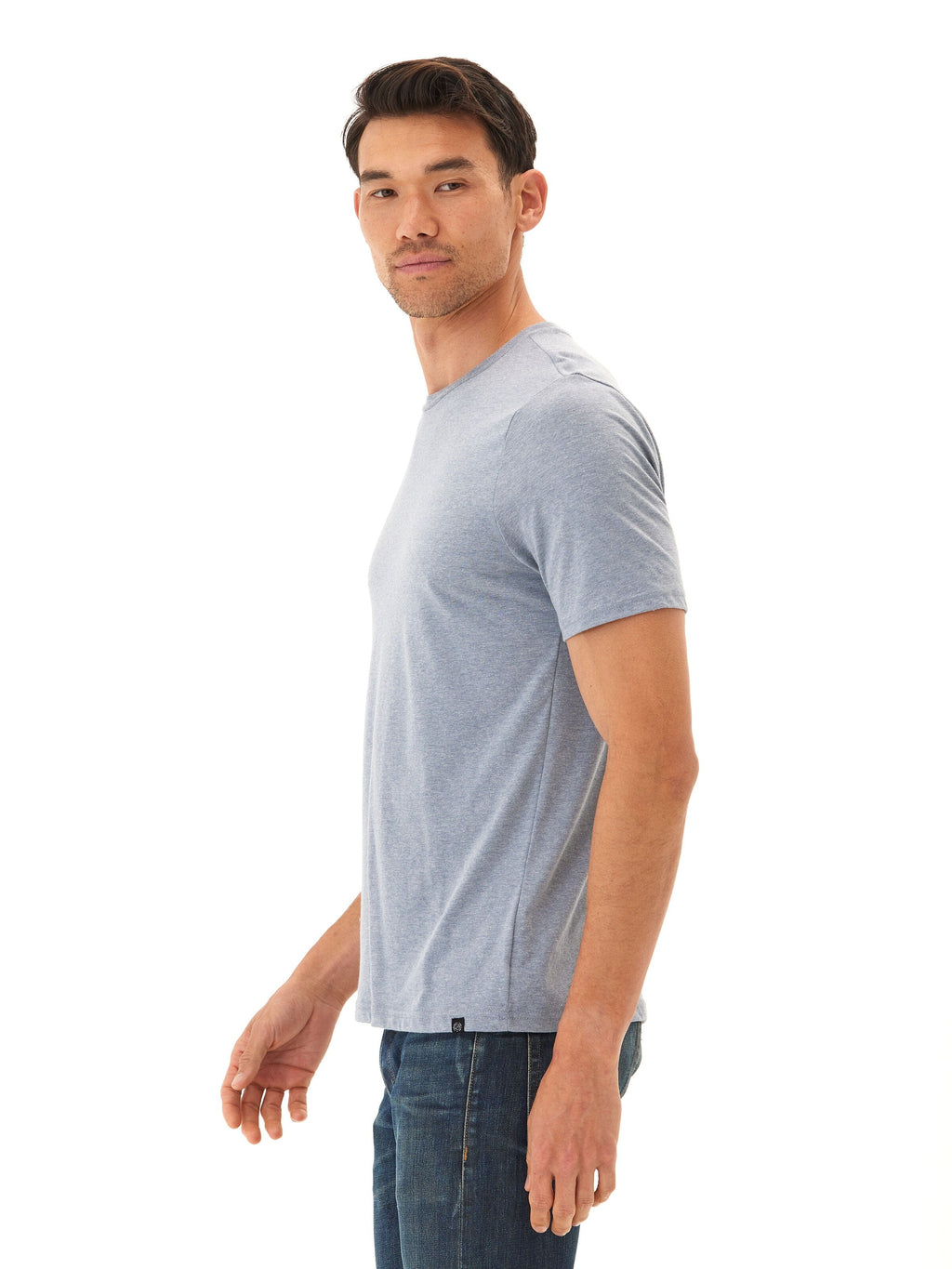 Men's Essential Triblend Jersey Crew Neck T-Shirt