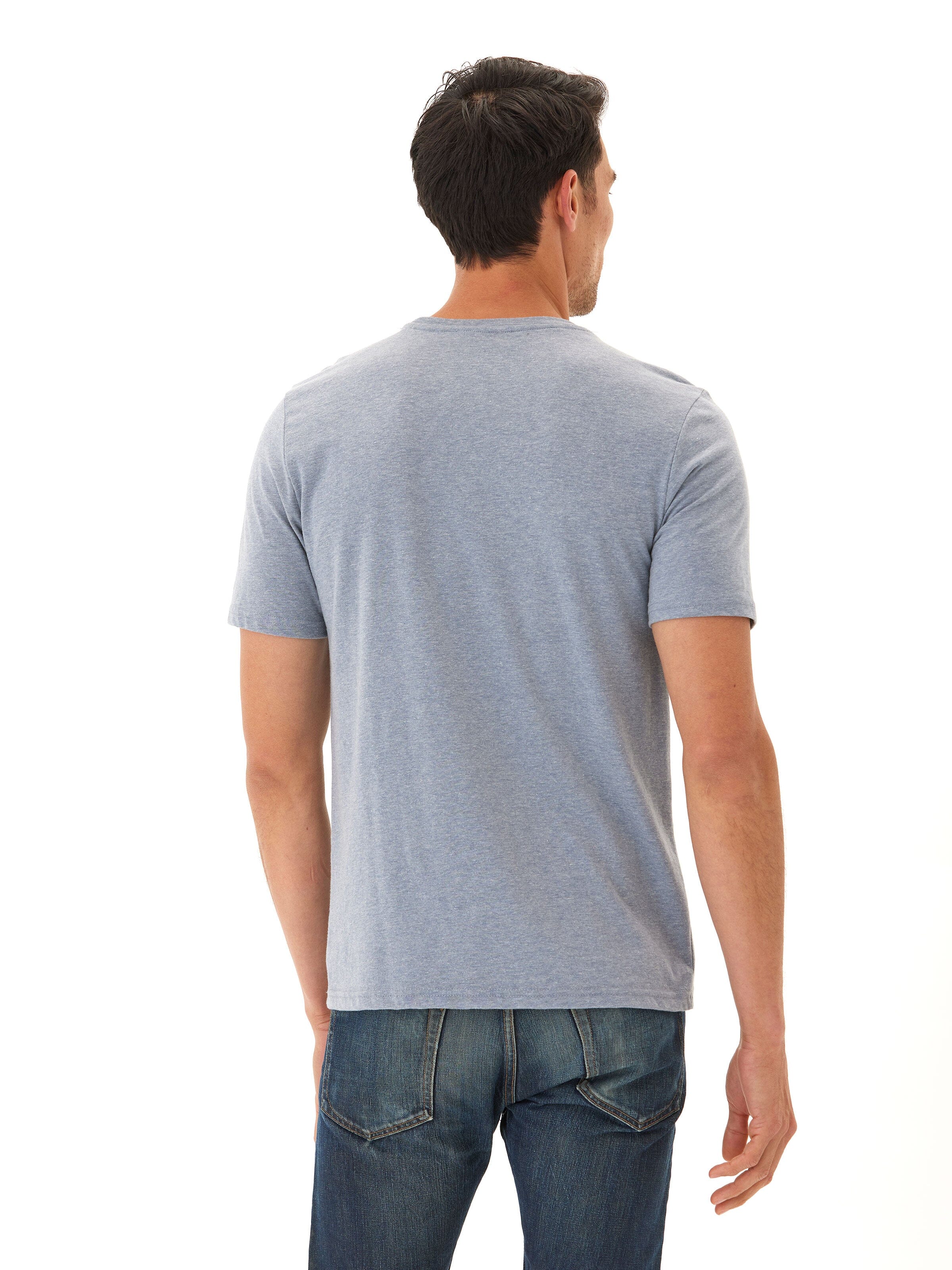 Men's Essential Triblend Jersey Crew Neck T-Shirt