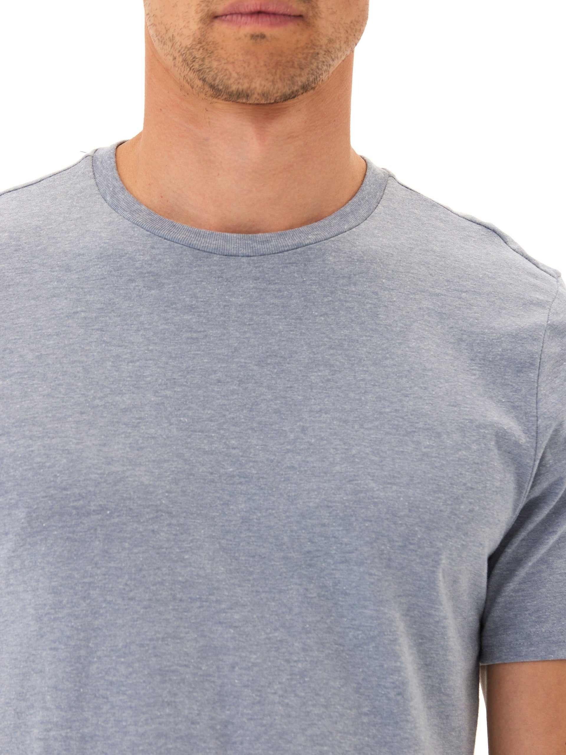Men's Essential Triblend Jersey Crew Neck T-Shirt