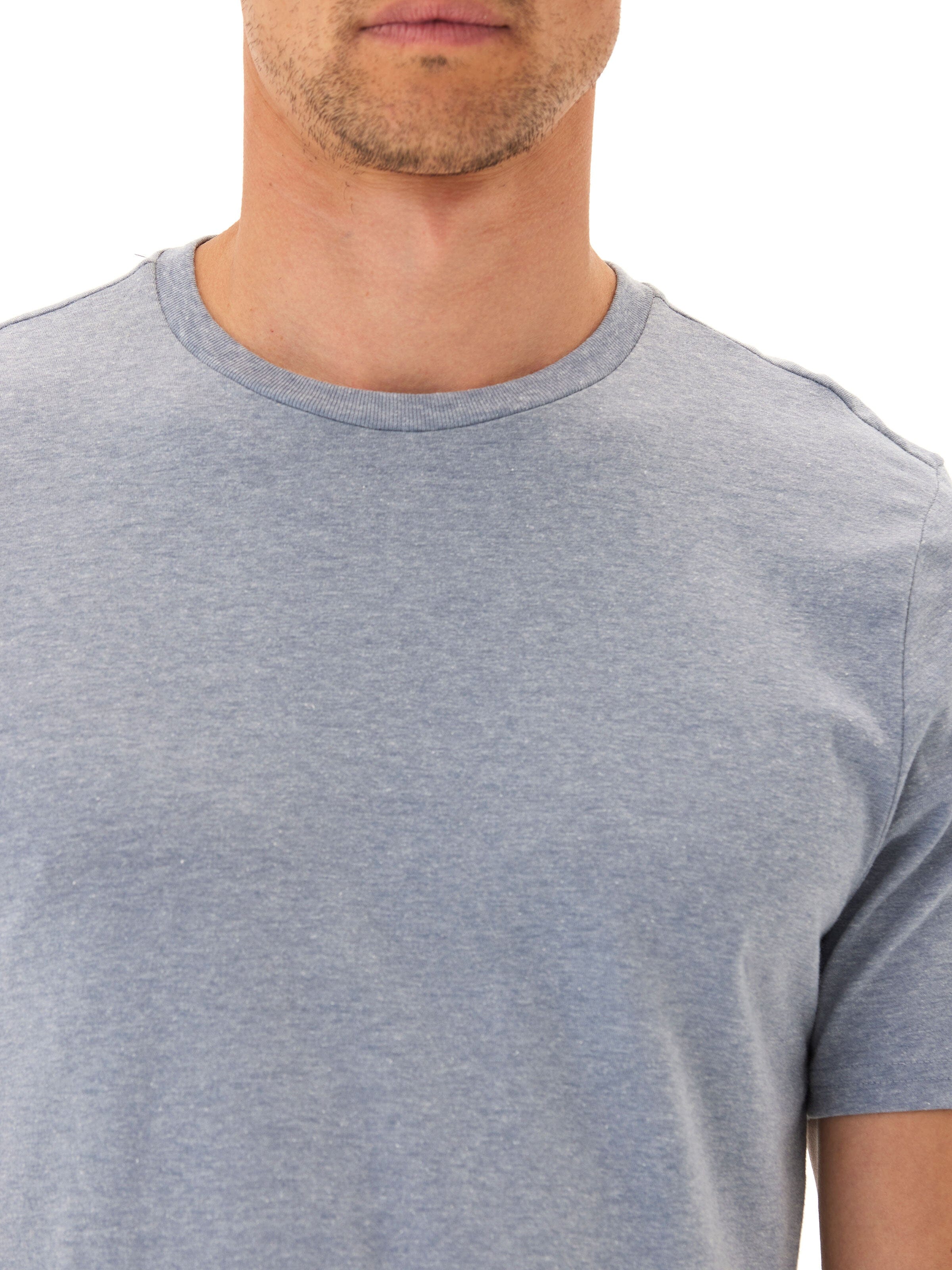Men's Essential Triblend Jersey Crew Neck T-Shirt