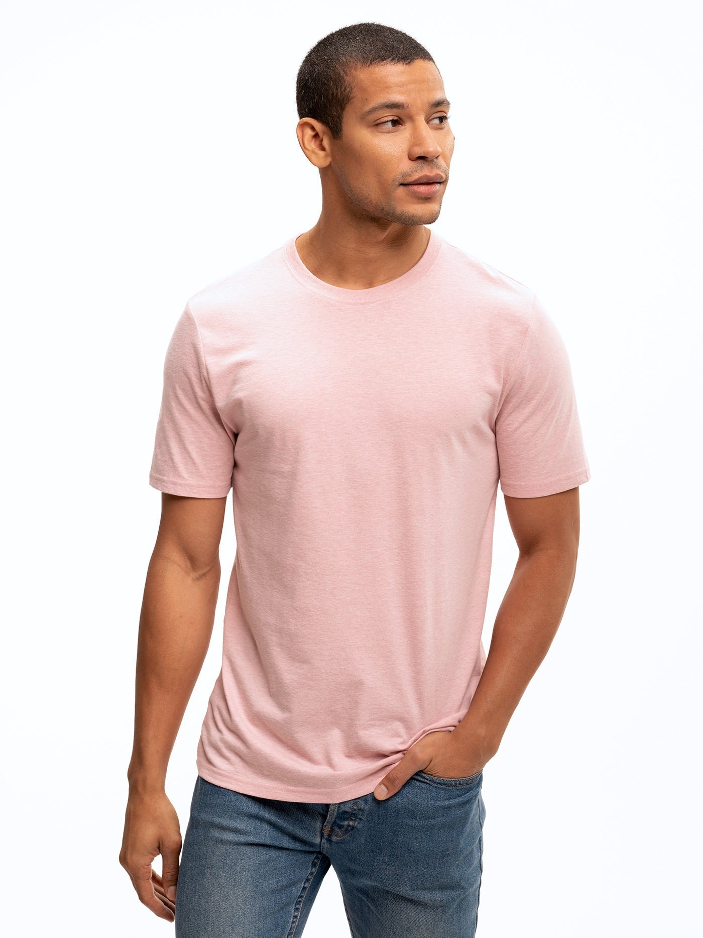 Men's Core Triblend Jersey Crew Neck Tee
