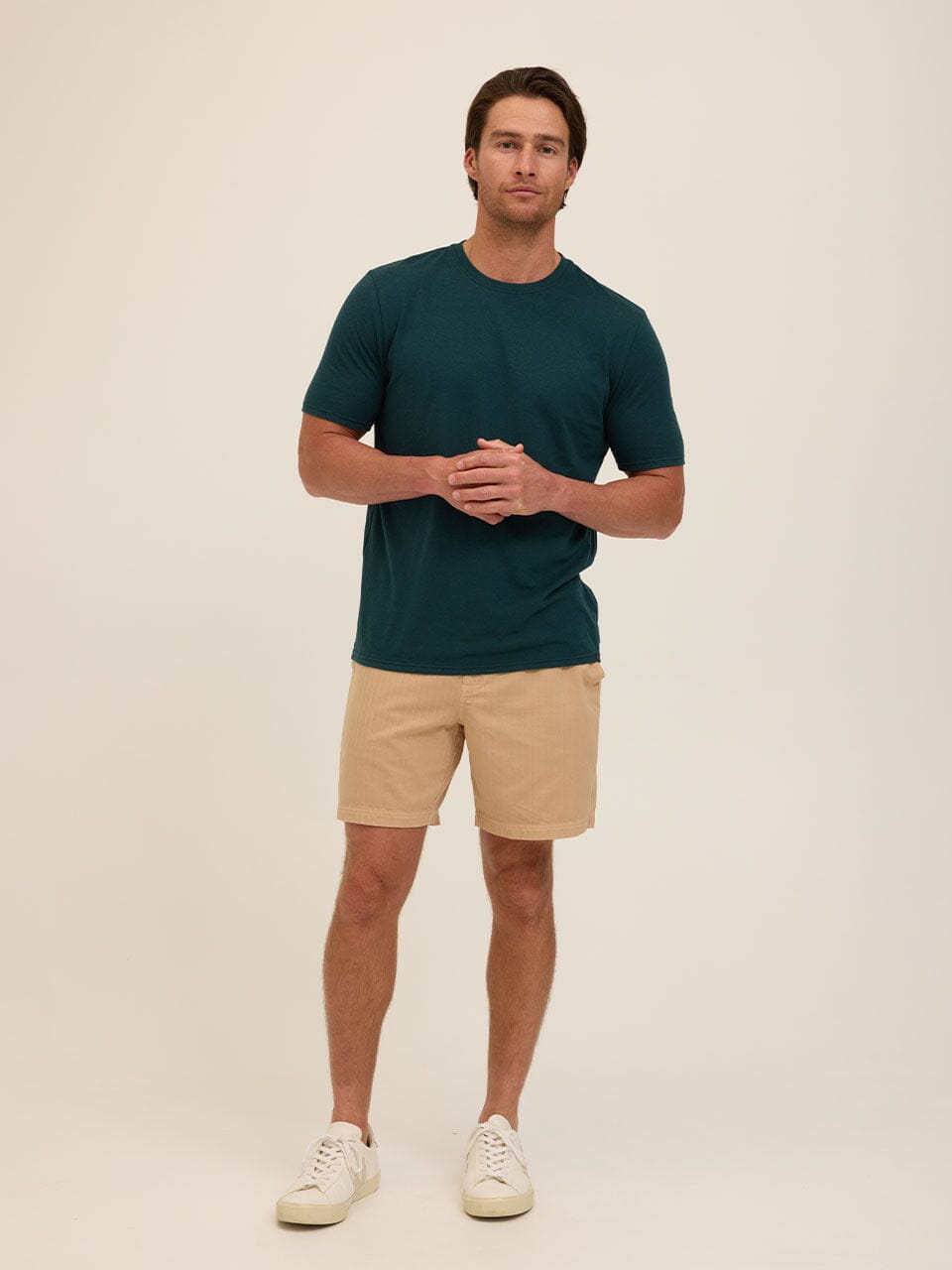 Men's Core Triblend Jersey Crew Neck Tee in Dark-Green