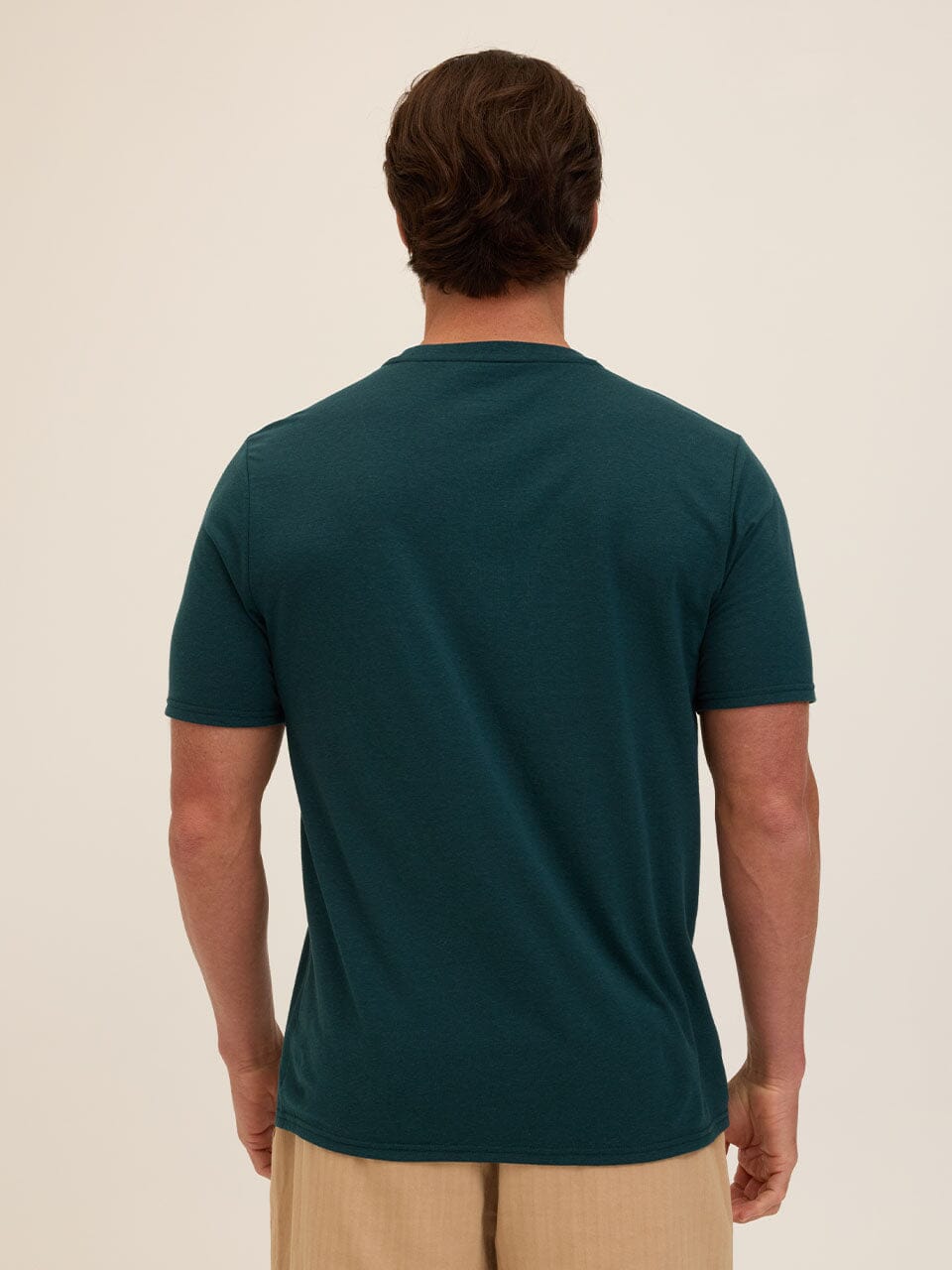 Men's Core Triblend Jersey Crew Neck Tee in Dark-Green