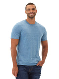 Men wearing a soft, casual triblend jersey crew neck t-shirt in a relaxed fit
