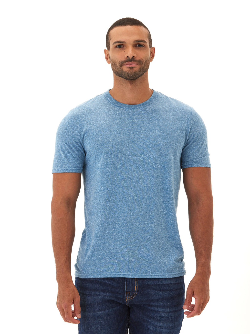 Men's Triblend Jersey Crew Neck Tee: Soft Everyday Essential