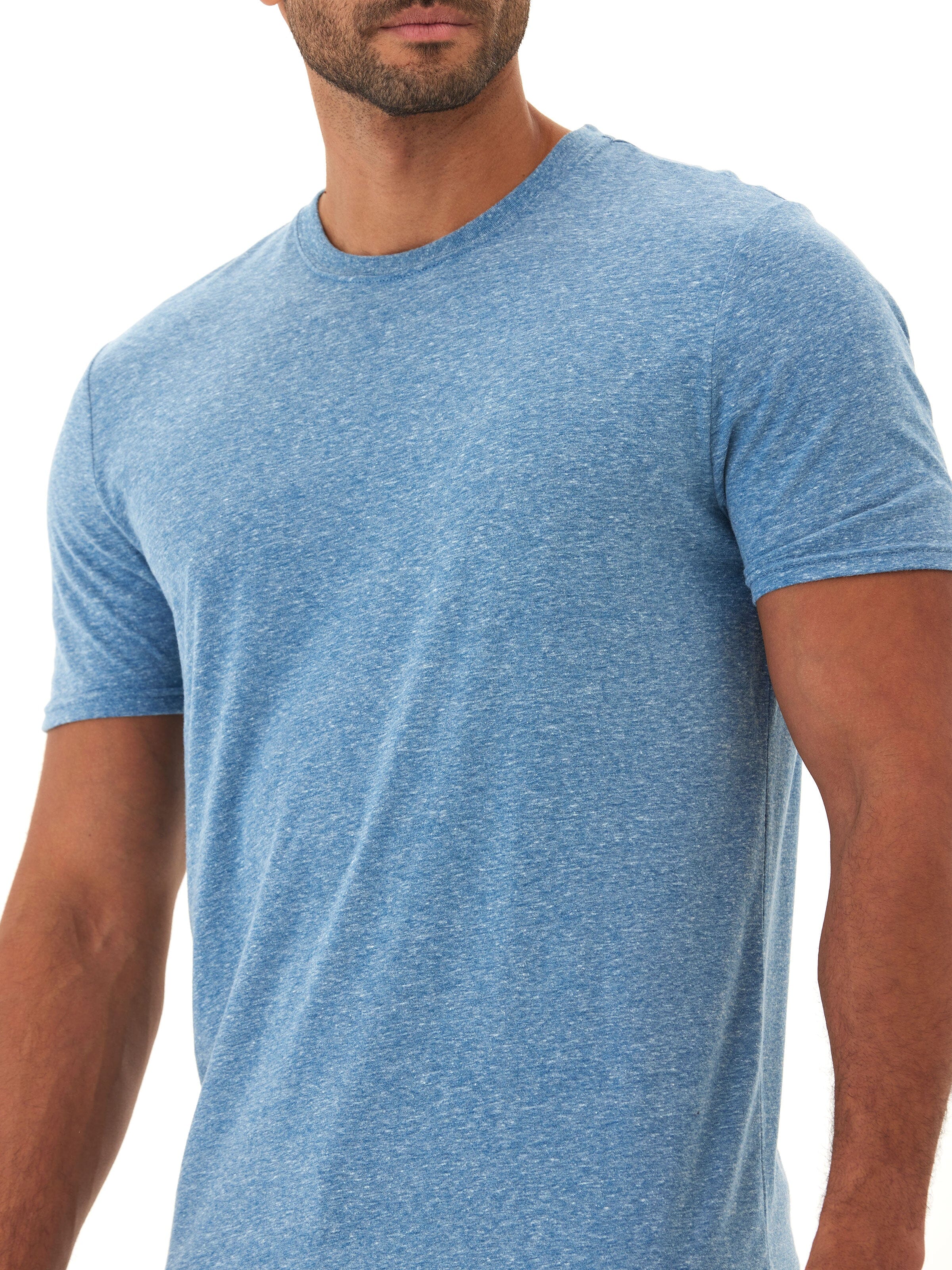 Men's Triblend Jersey Crew Neck Tee: Soft Everyday Essential
