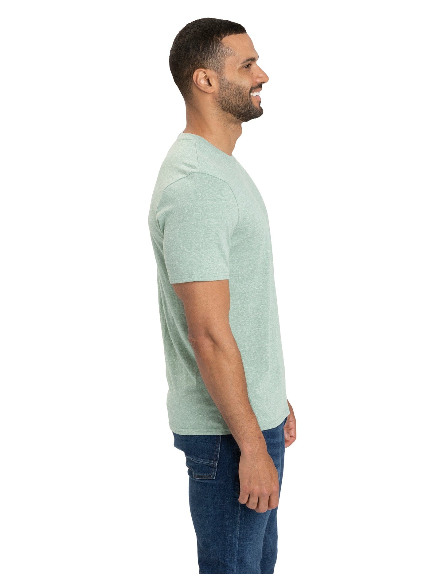 Men's Core Triblend Jersey Crew Neck Tee in Green