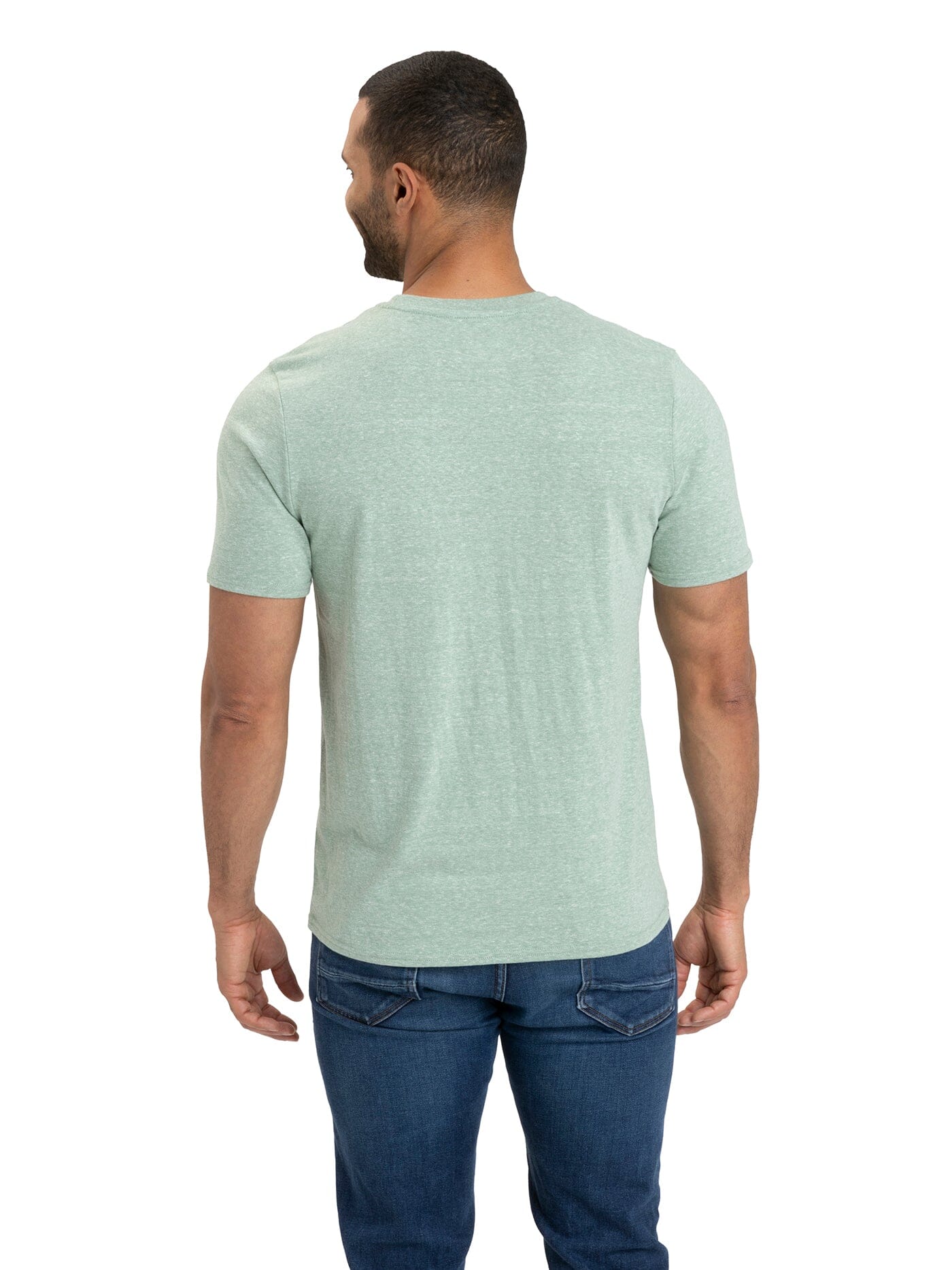 Men's Core Triblend Jersey Crew Neck Tee in Green