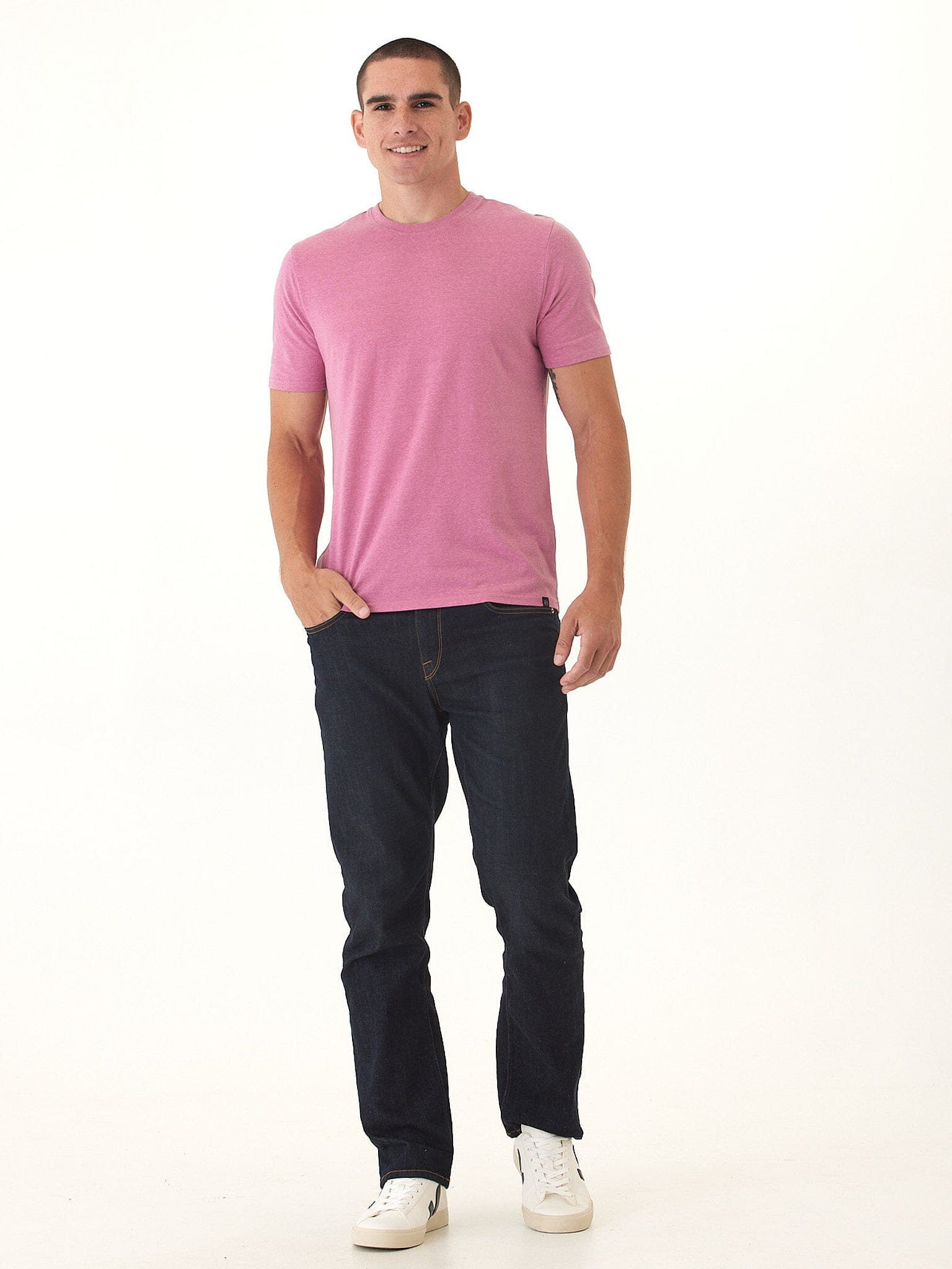 Men's Core Triblend Jersey Crew Neck Tee: Soft Everyday Basic