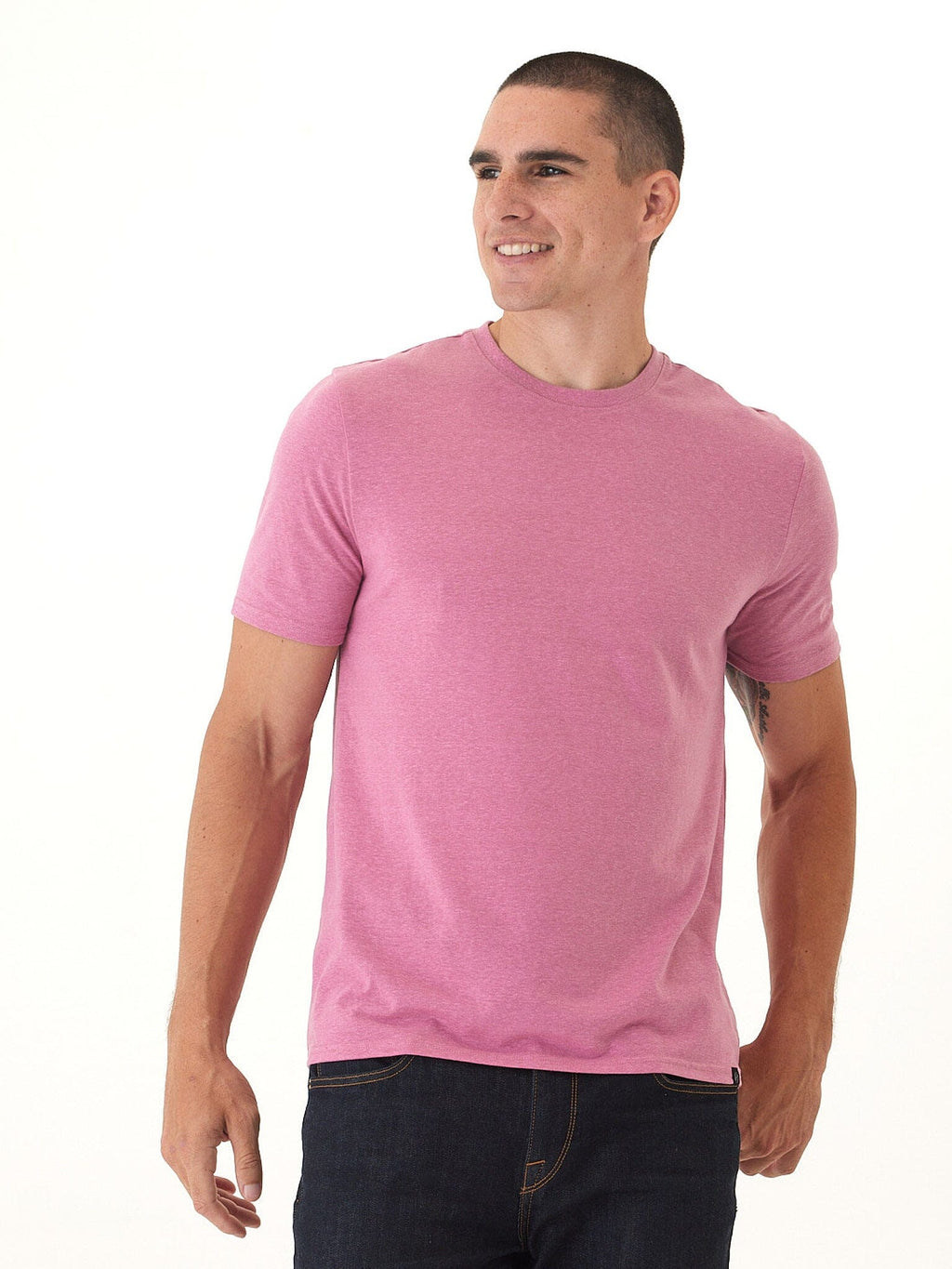 Men's Core Triblend Jersey Crew Neck Tee: Soft Everyday Basic