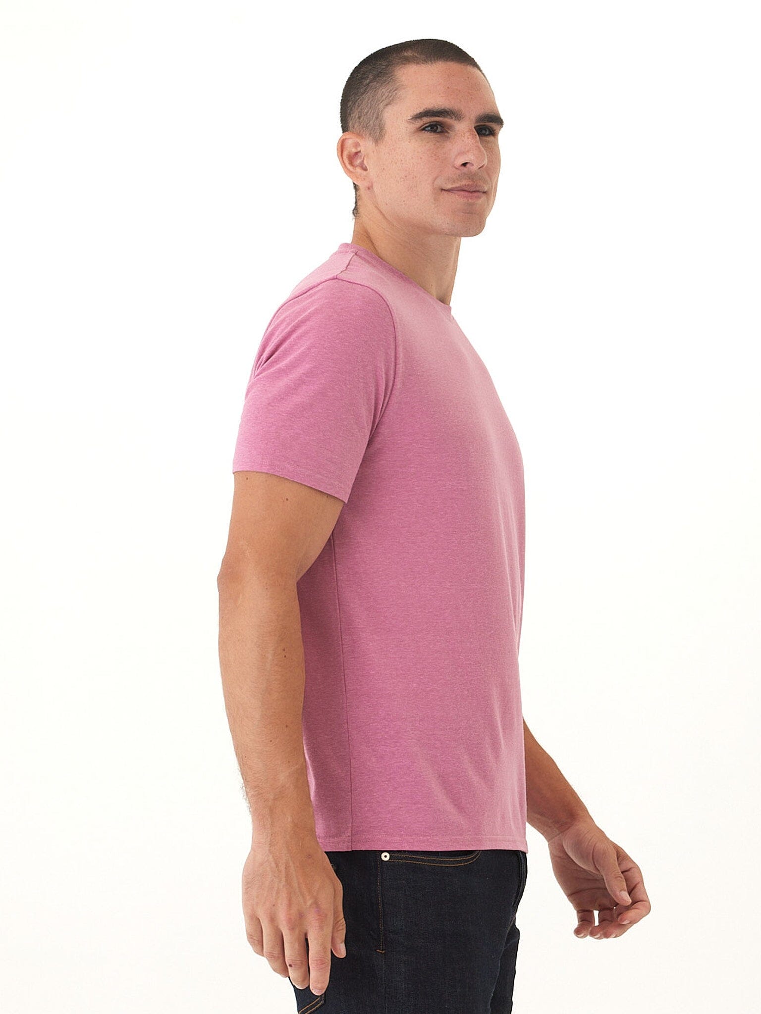 Men's Core Triblend Jersey Crew Neck Tee: Soft Everyday Basic