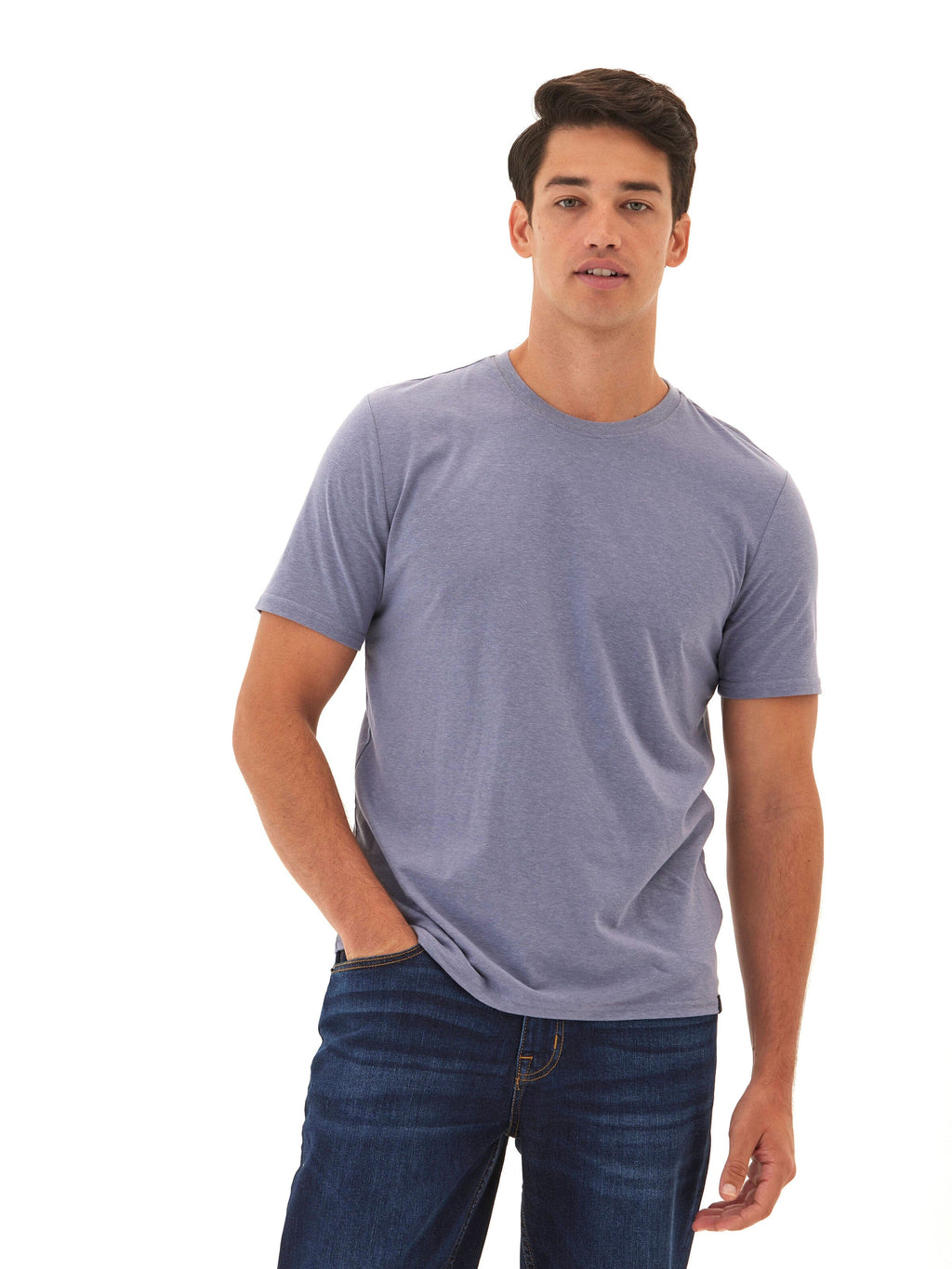 Men's classic crew neck t-shirt made from soft, breathable triblend jersey fabric