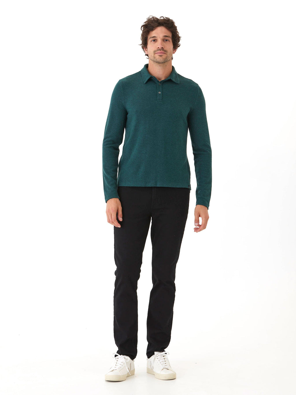 Henrique Sweater Knit Long Sleeve Polo