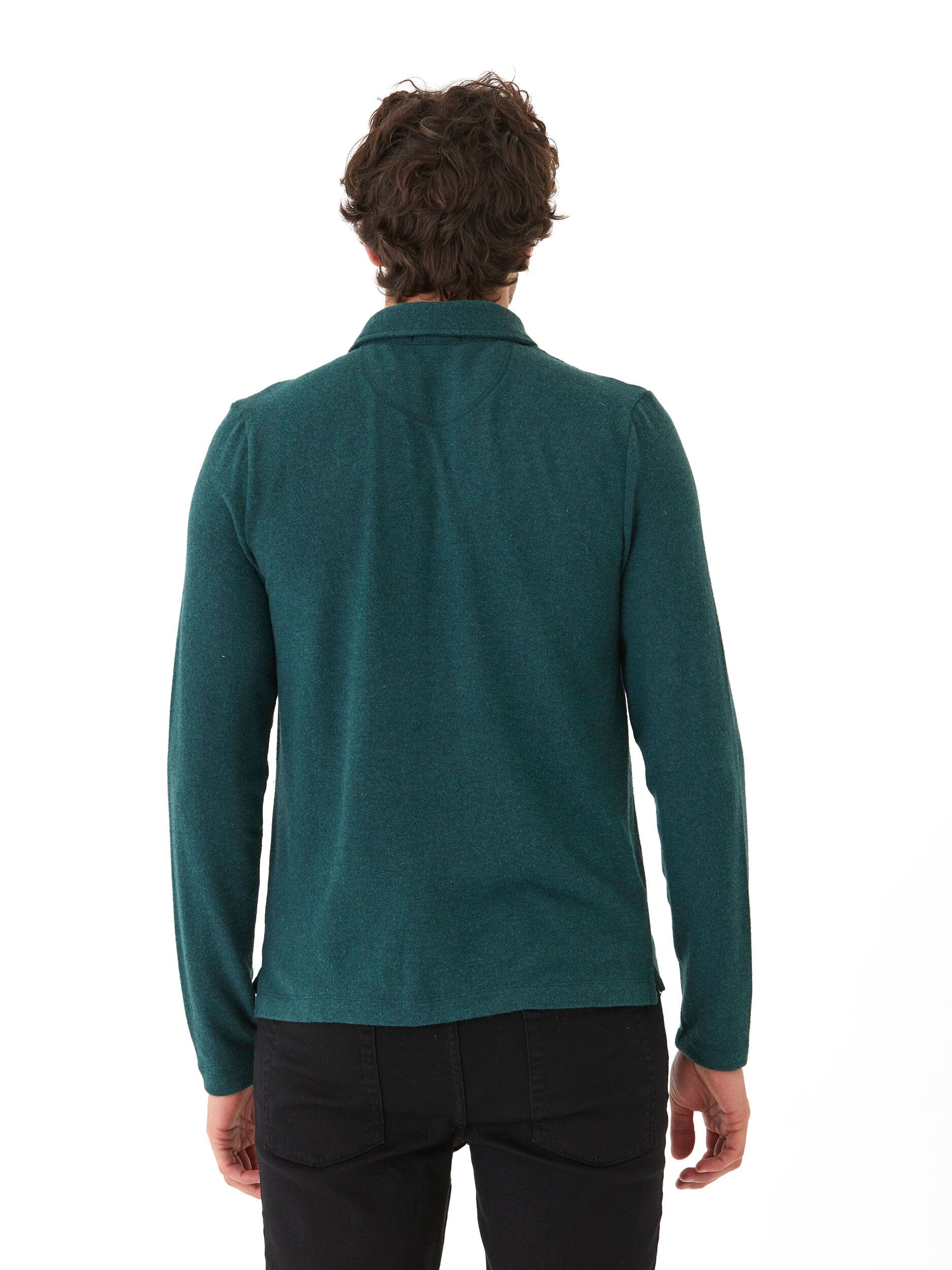 Henrique Sweater Knit Long Sleeve Polo