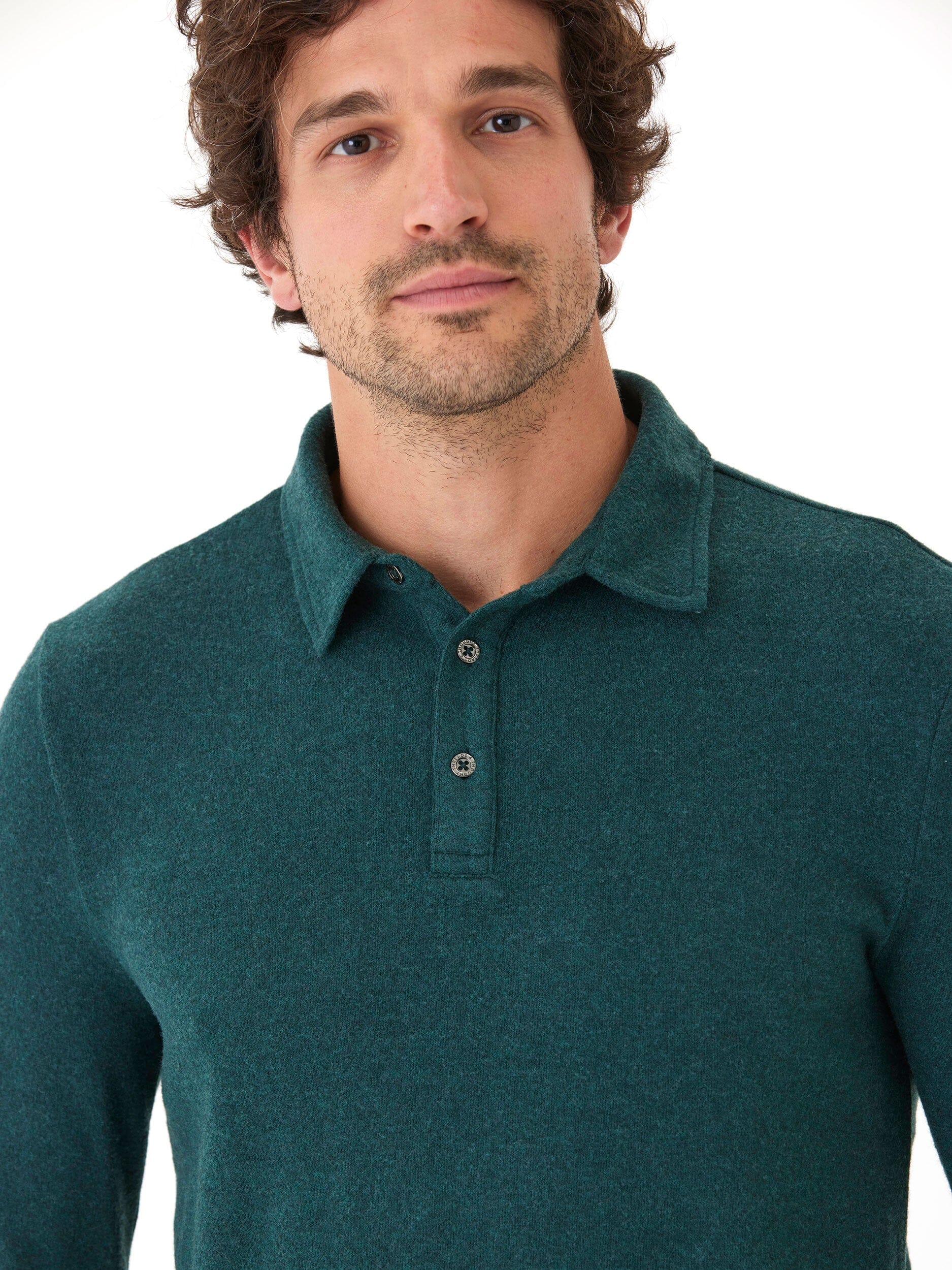 Henrique Sweater Knit Long Sleeve Polo
