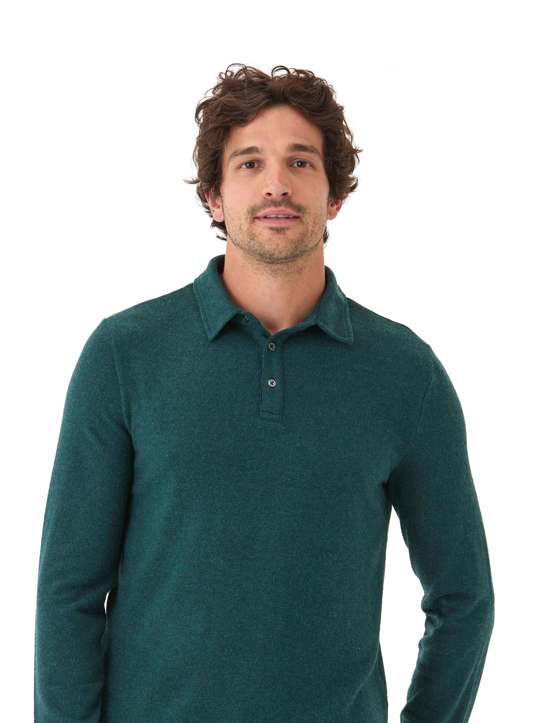 Henrique Sweater Knit Long Sleeve Polo