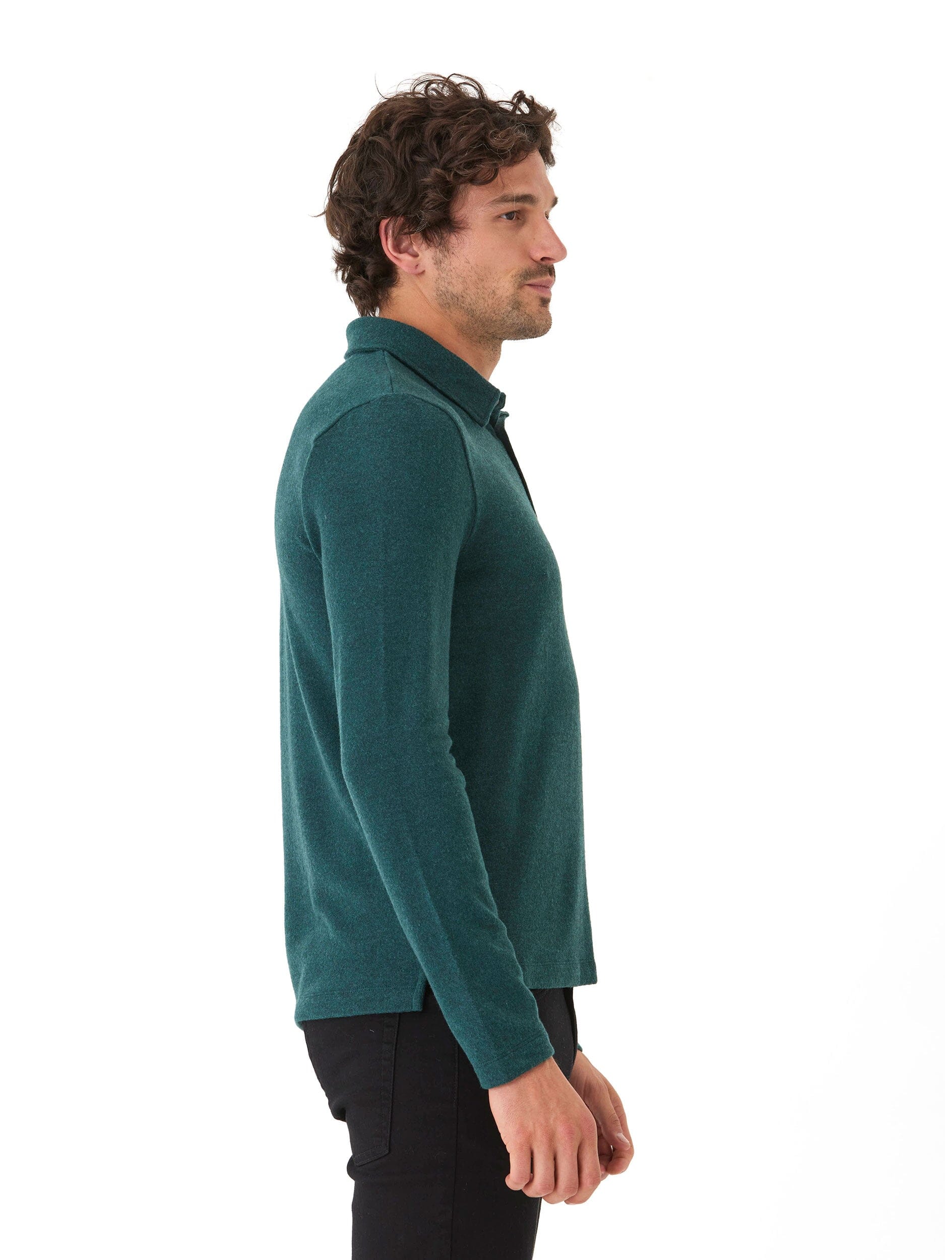 Henrique Sweater Knit Long Sleeve Polo