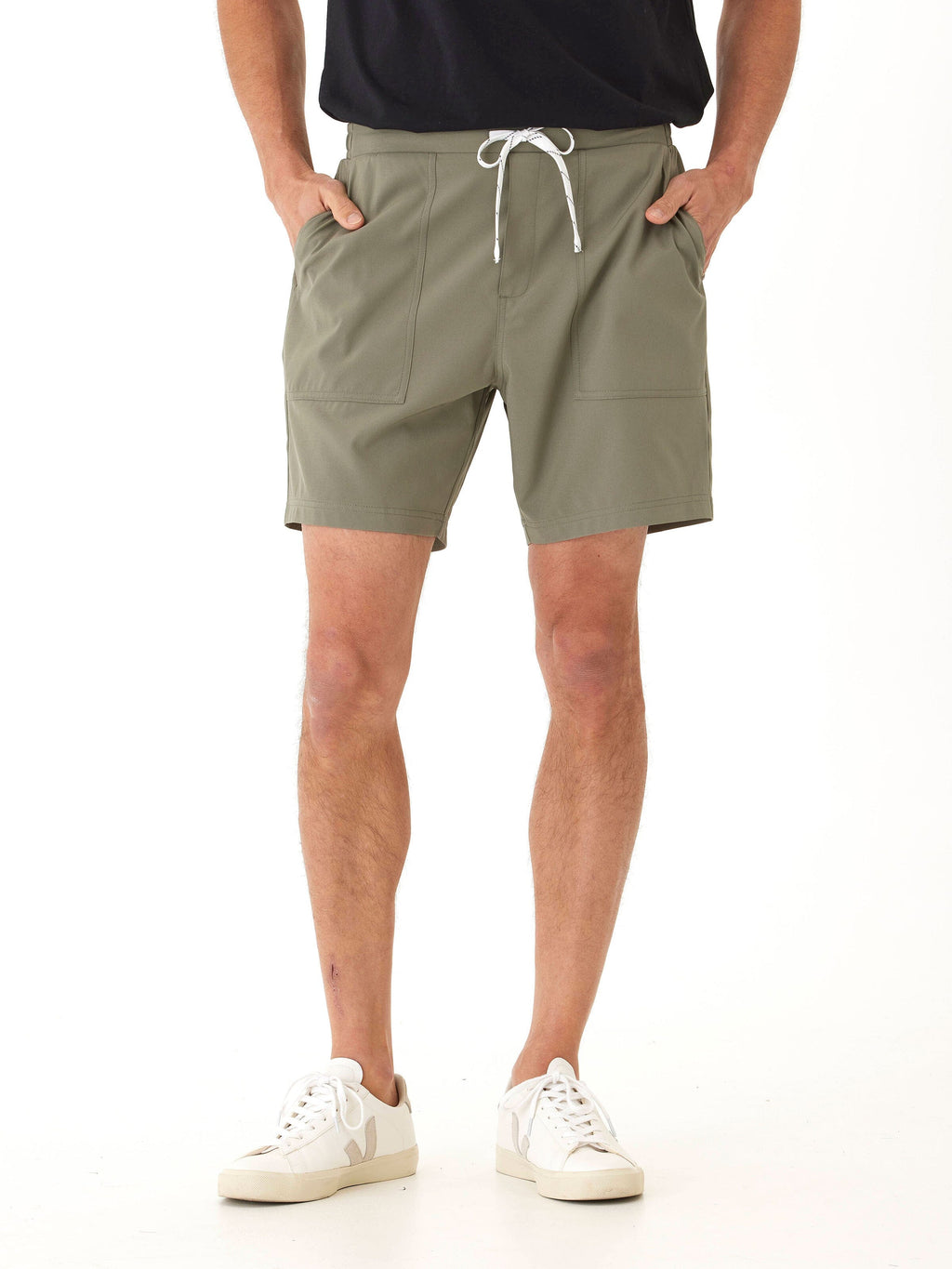 Prescott Essential Eco Woven Short - Lightweight Athleisure Olive