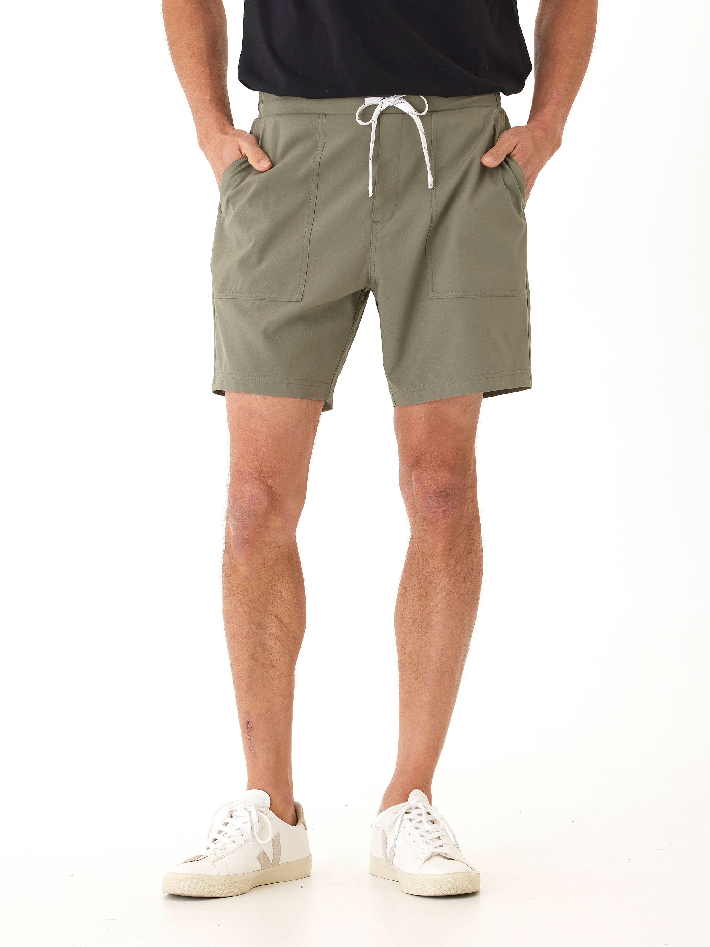Prescott Essential Eco Woven Short - Lightweight Athleisure Olive