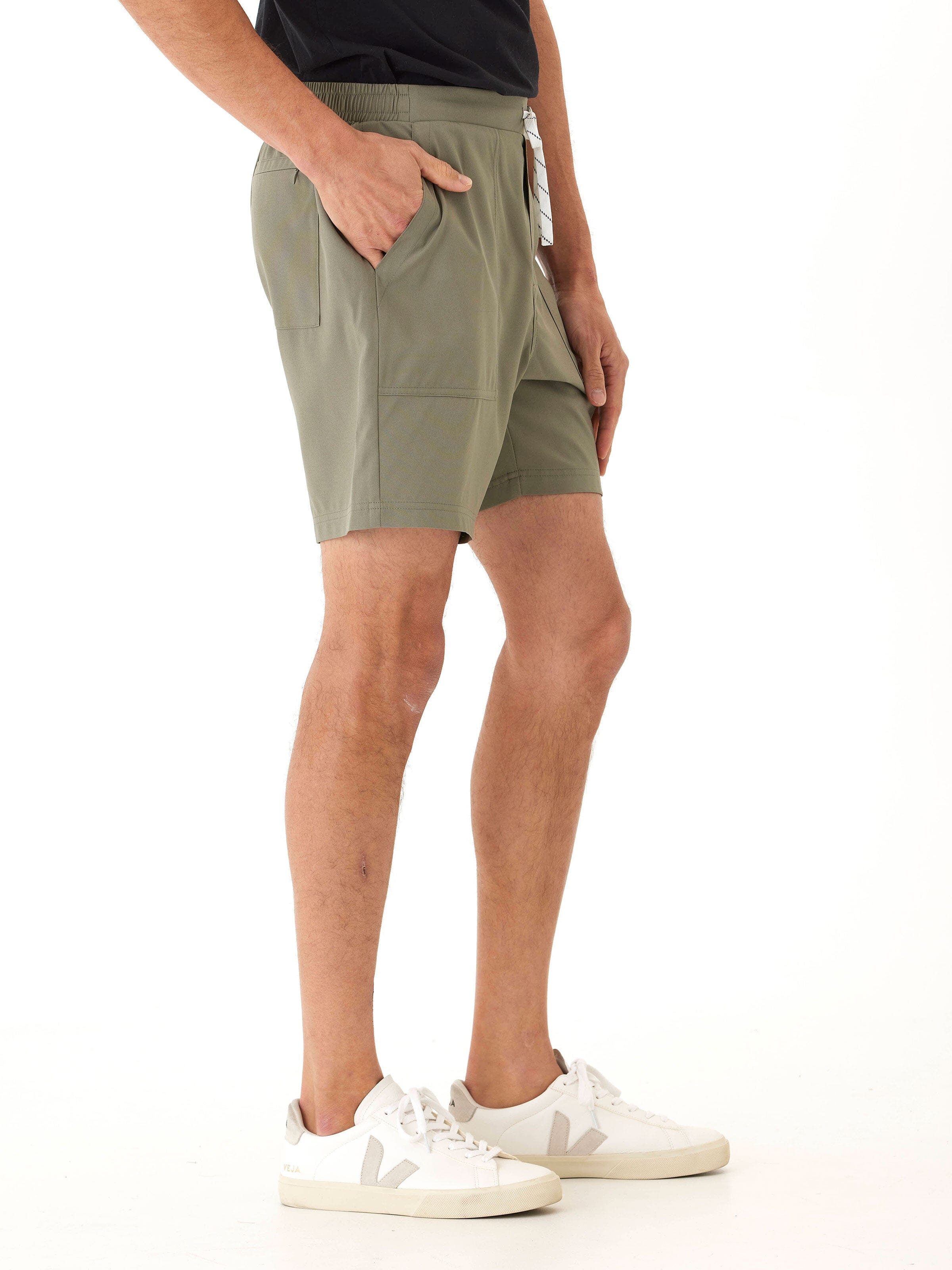 Prescott Essential Eco Woven Short - Lightweight Athleisure Olive