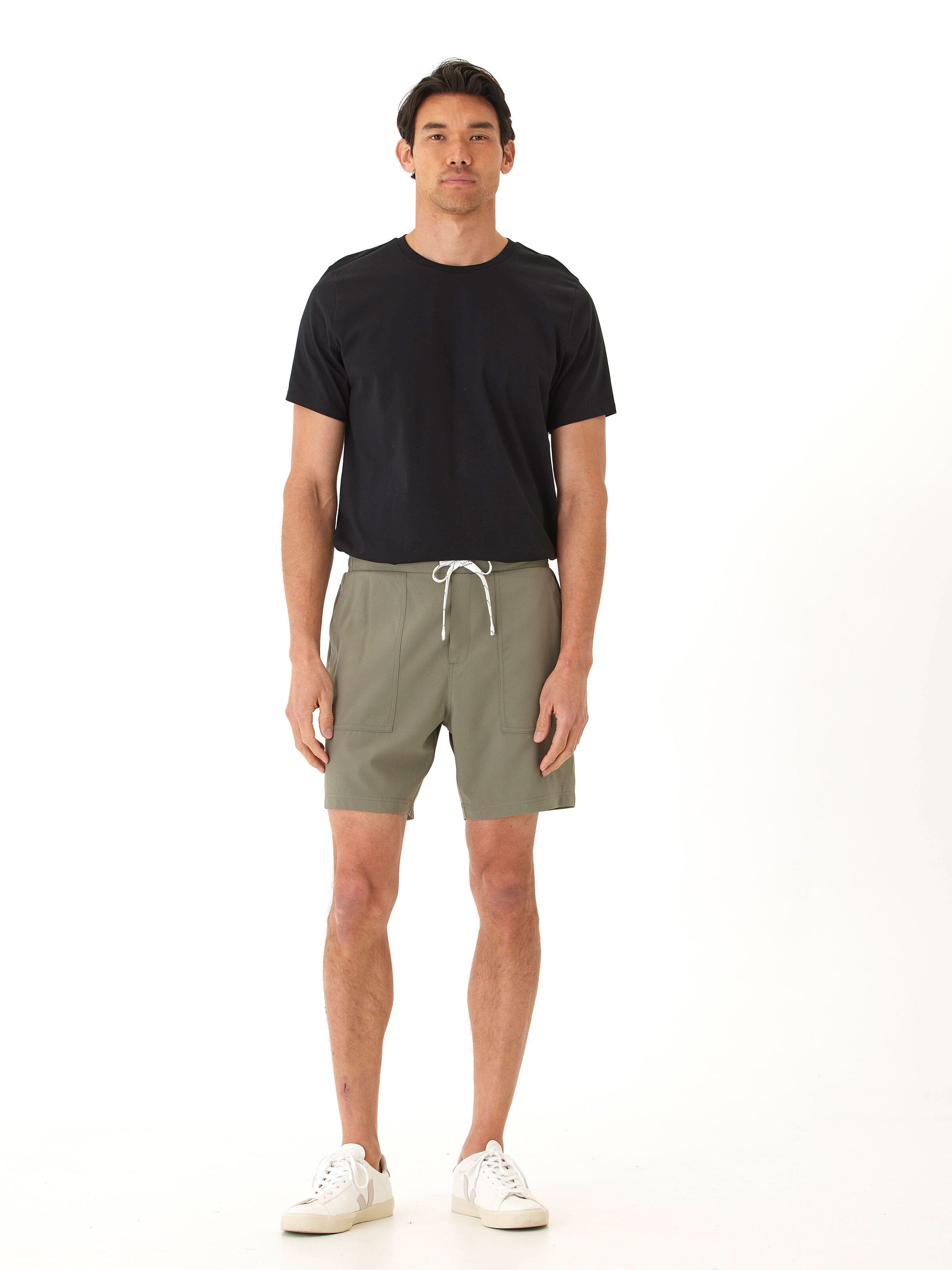 Prescott Essential Eco Woven Short - Lightweight Athleisure Olive