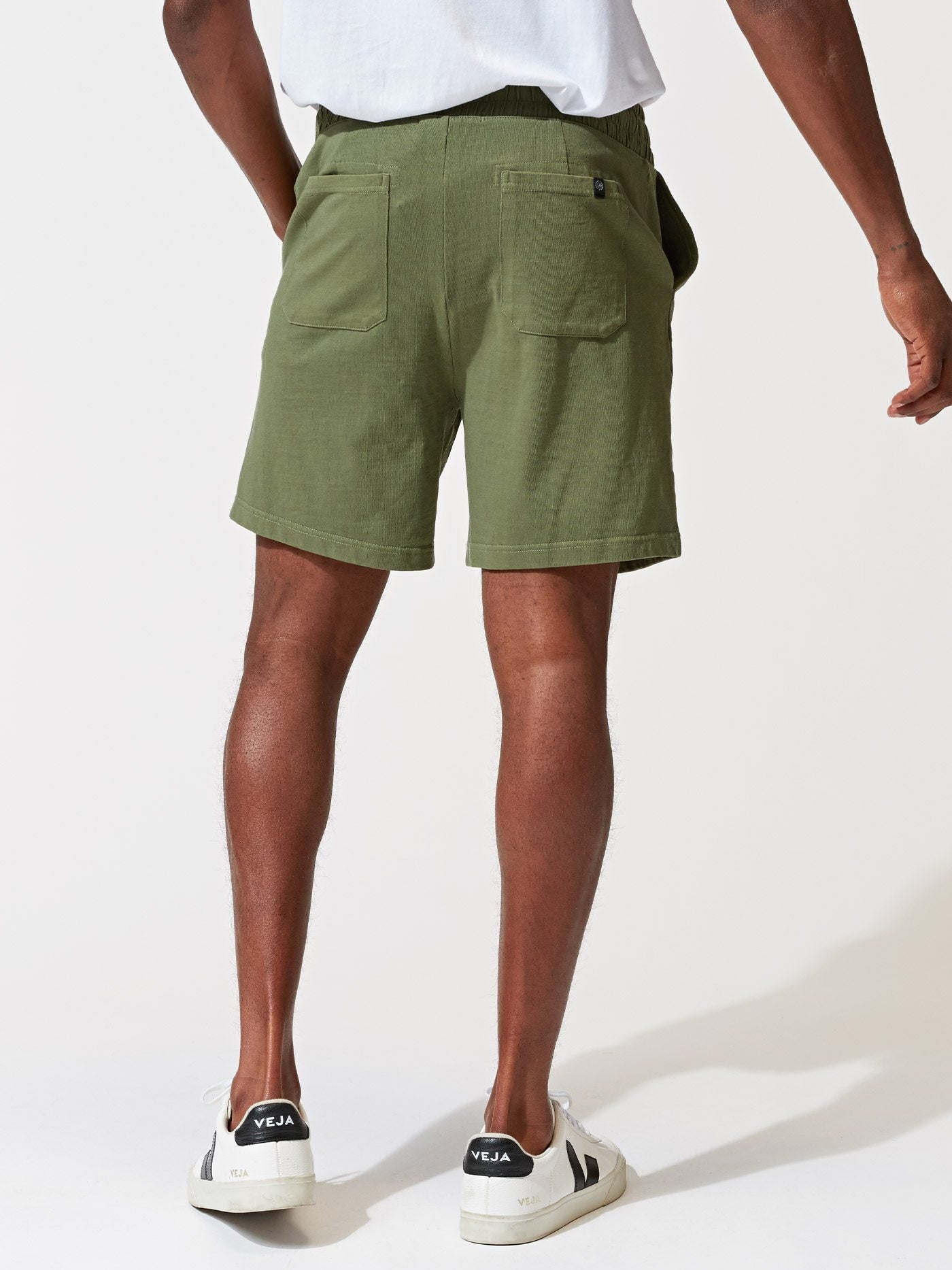 Terence 6.5" Knit Athletic Shorts in Olive Green