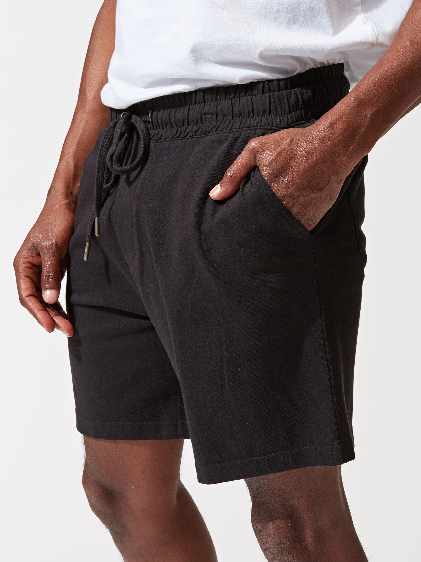 Terence 6.5" Knit Athletic Short in Black - Men's Lounge Shorts