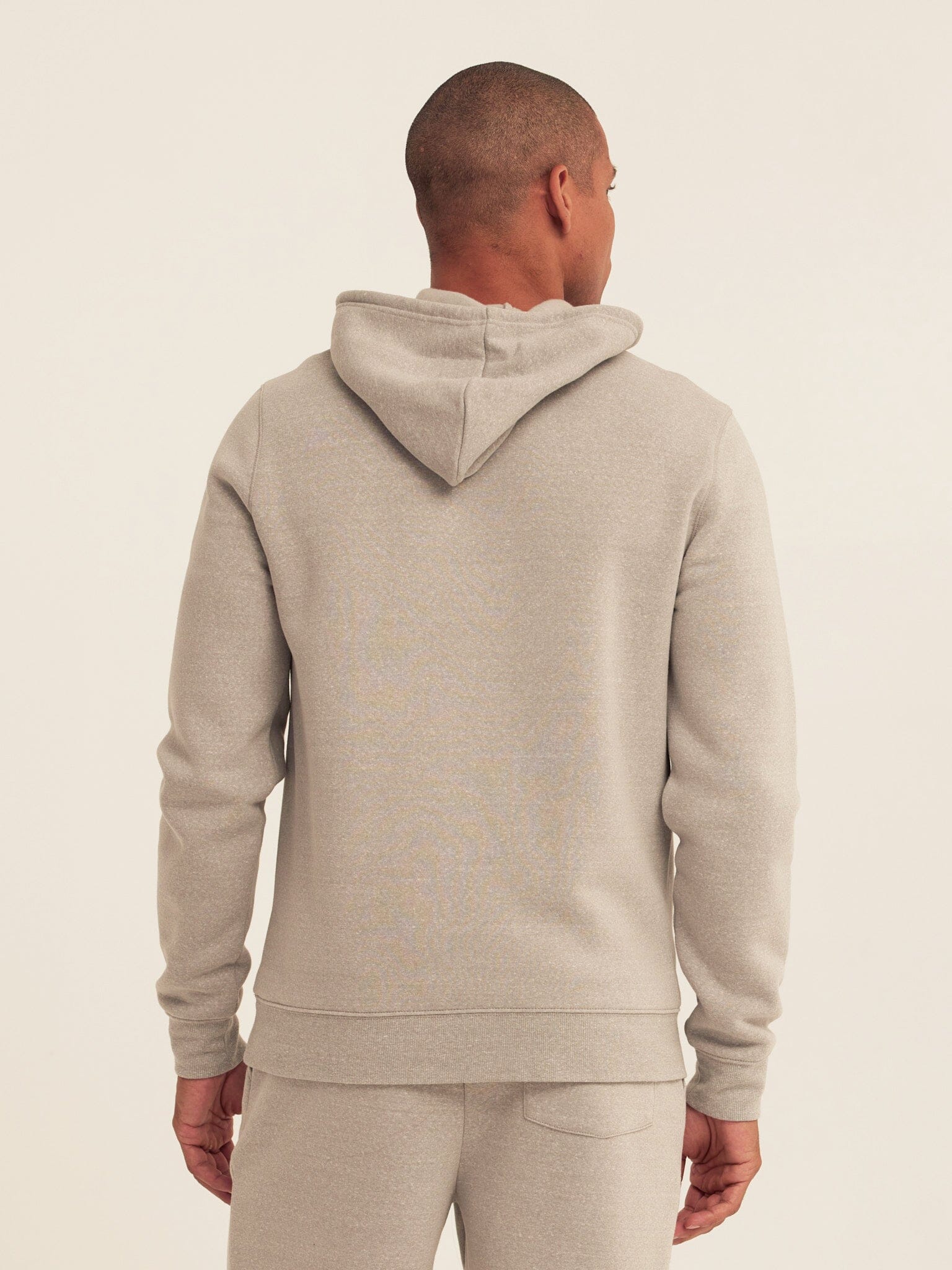 Men's Core Triblend Fleece Pullover Hoodie in Light Grey