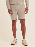 Men's Core Triblend Fleece Short in light-grey knit fabric, relaxed fit above-knee length