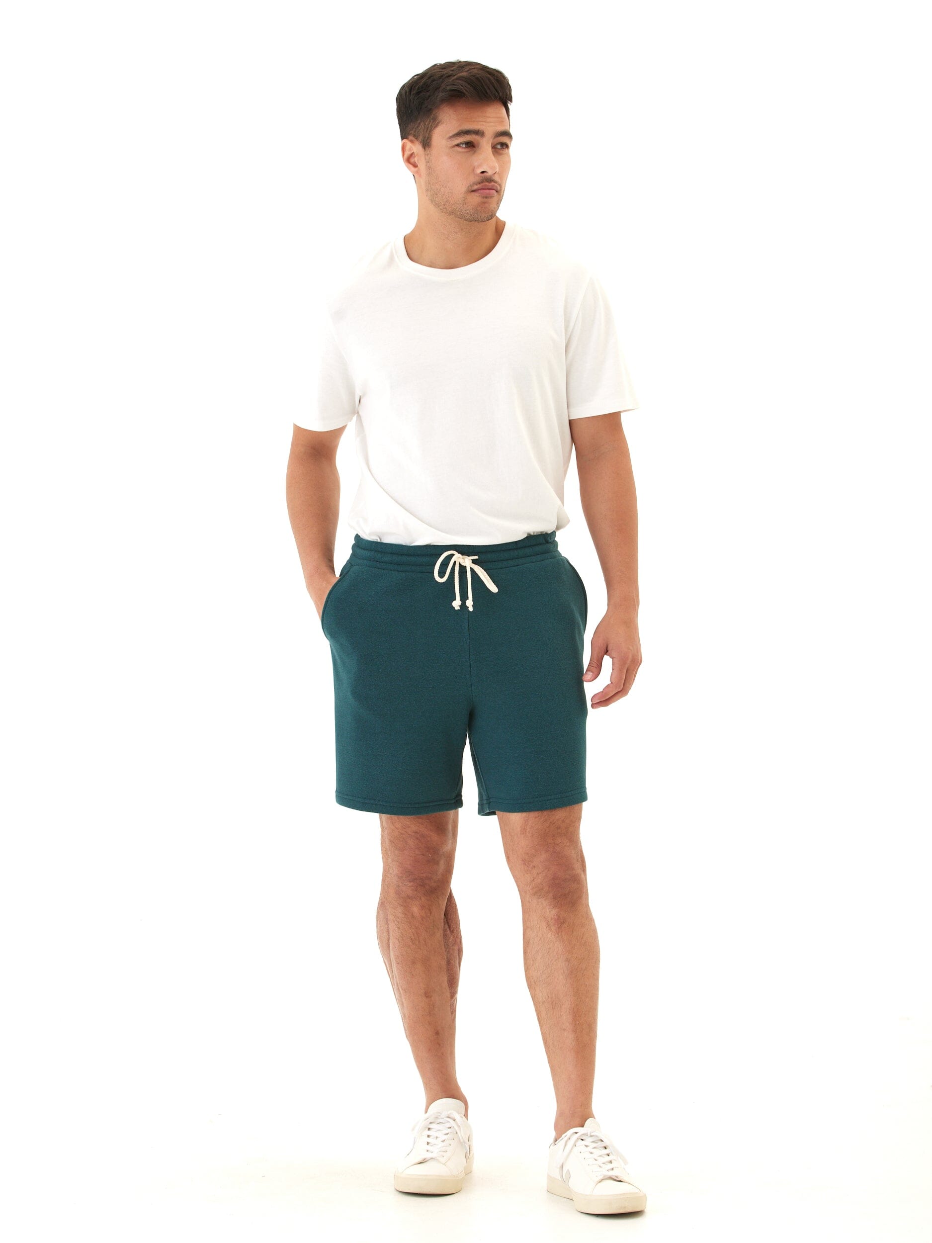 Men's Core Triblend Fleece Short: Casual Athletic Knit Lounge Wear
