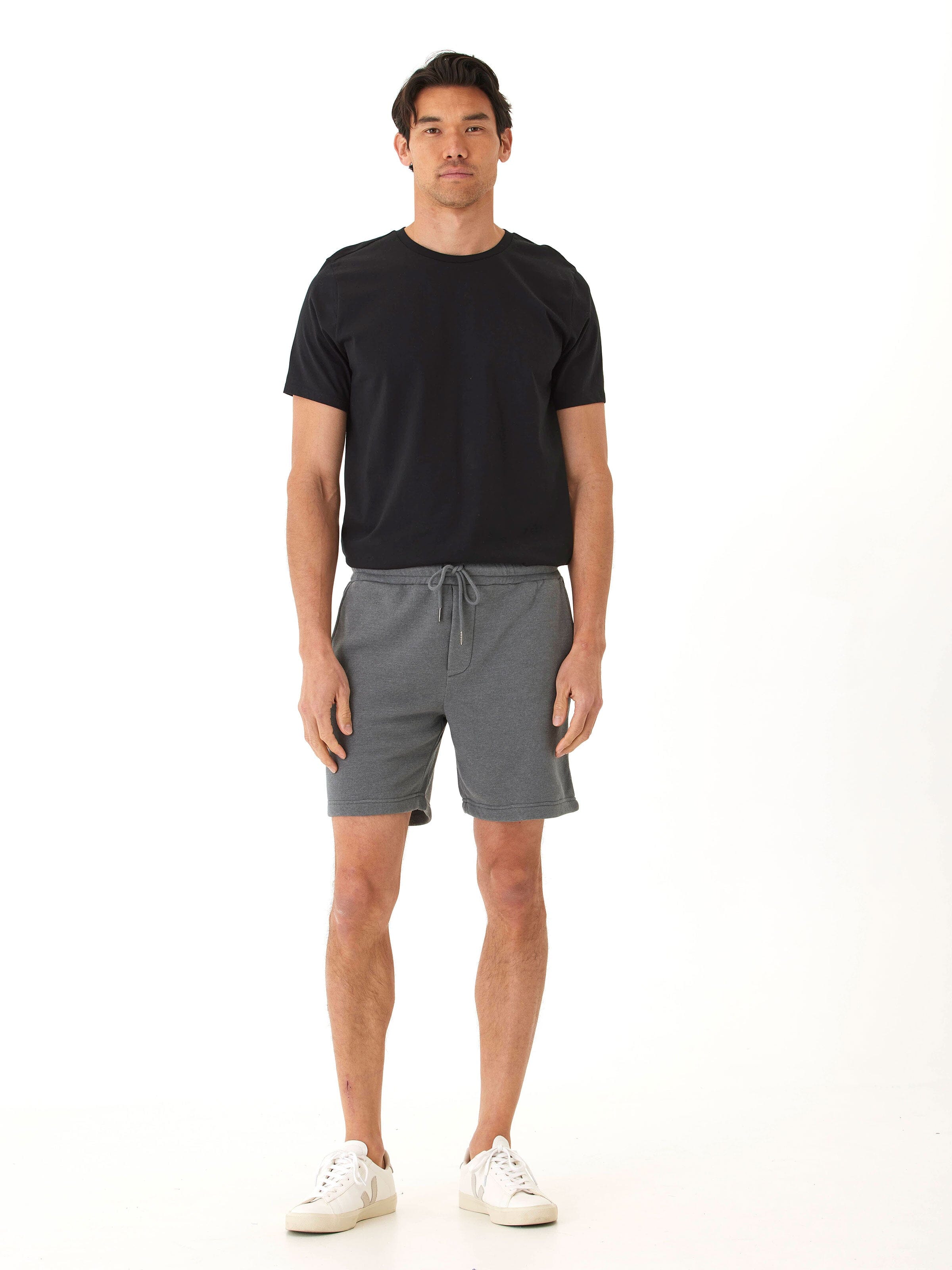 Men’s Mineral Wash Fleece Short in Grey