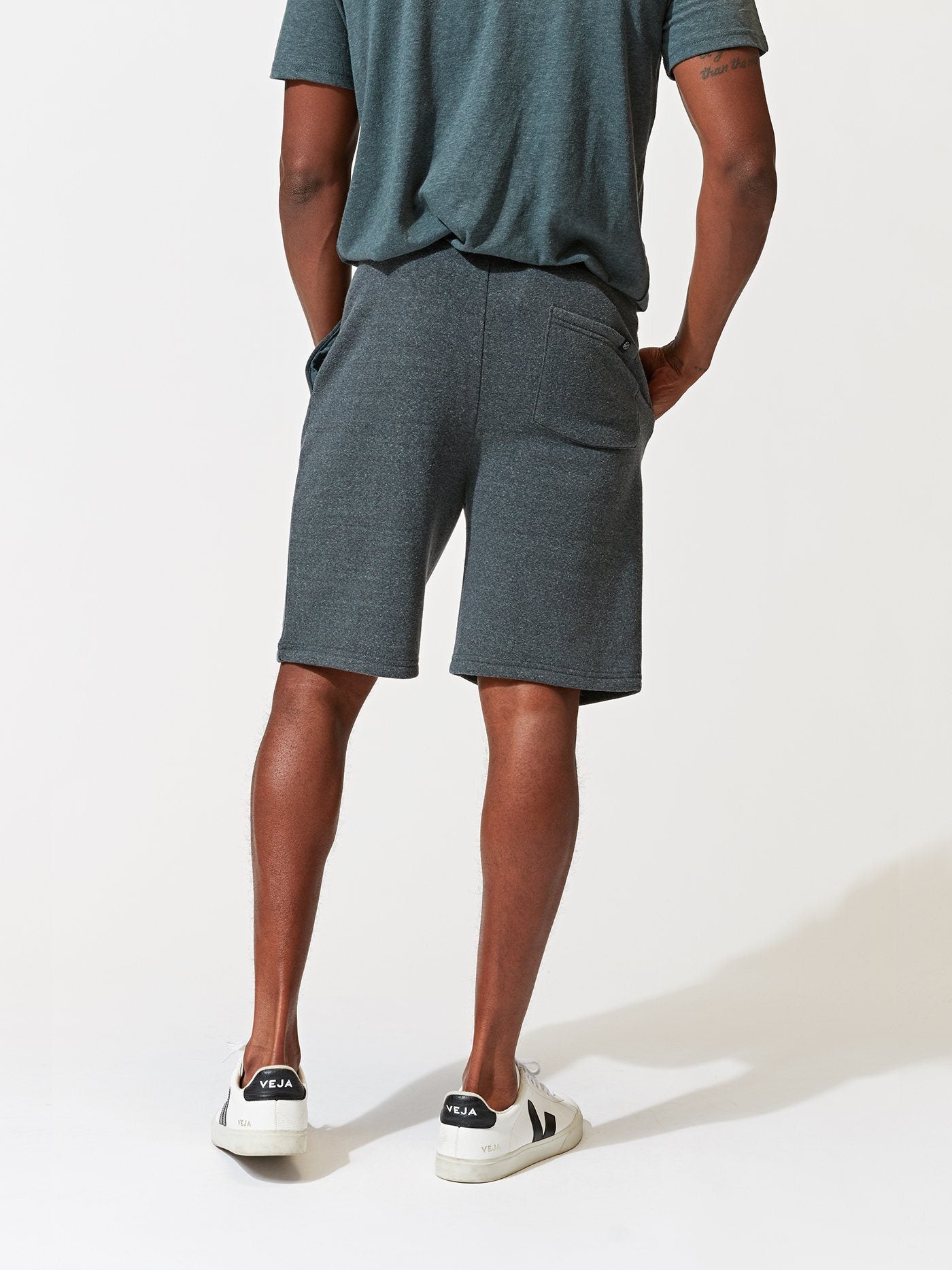 Garrett 9" Triblend Knit Shorts for Men - Charcoal-Grey Athletic