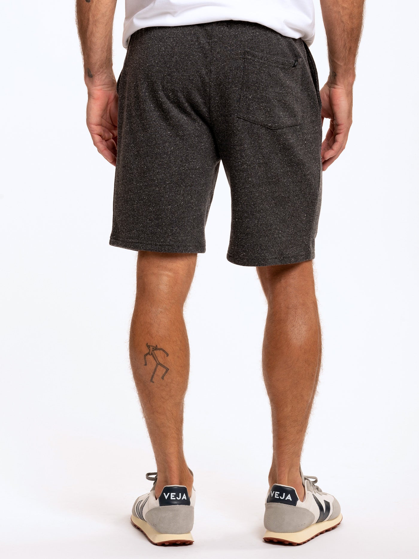 Garrett 9" Triblend Knit Shorts in Charcoal and Grey