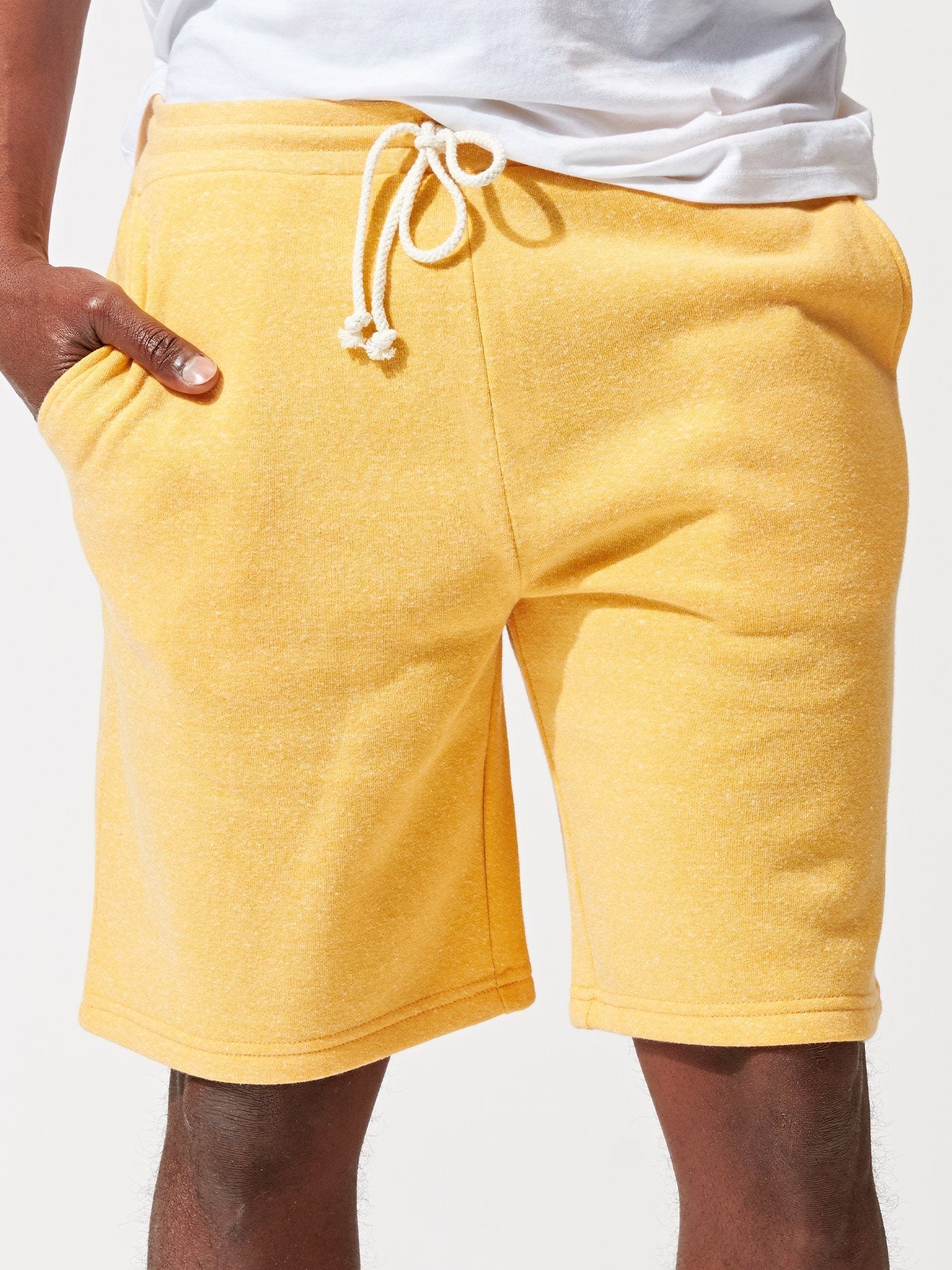 Garrett 9" Triblend Knit Shorts for Men - Yellow Casual Activewear