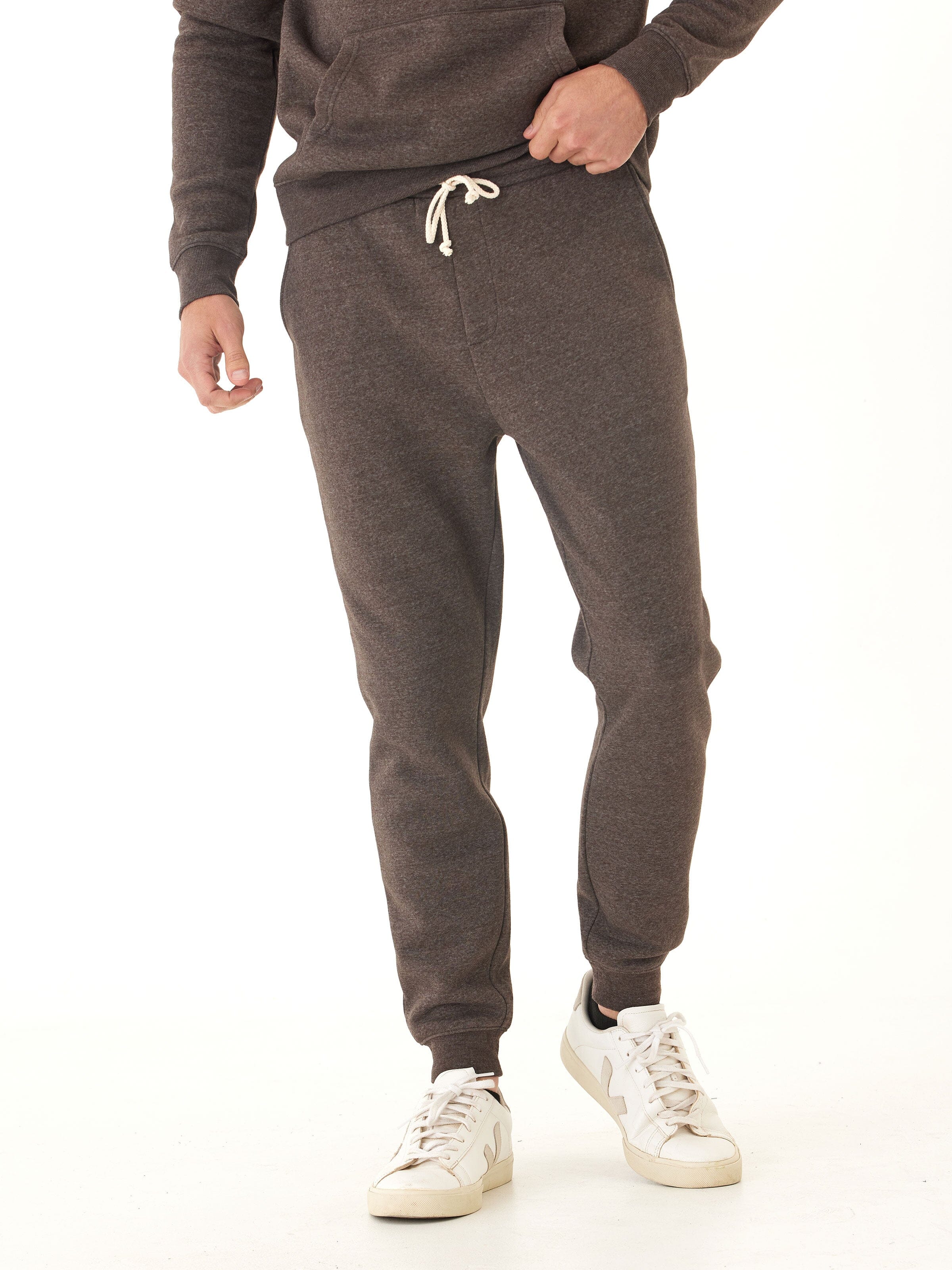 Men's Core Triblend Fleece Jogger in Dark Espresso Brown Heather