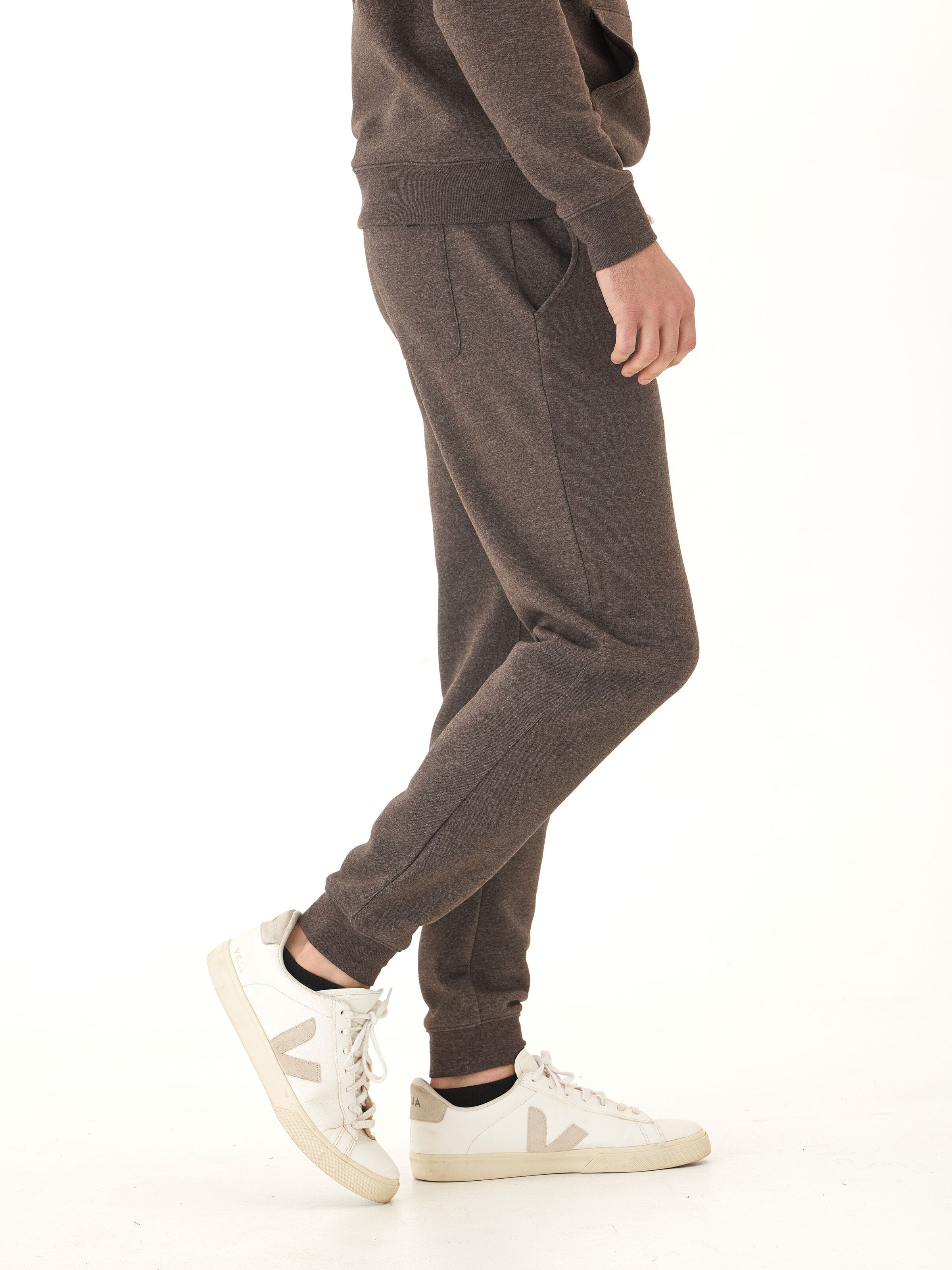 Men's Core Triblend Fleece Jogger in Dark Espresso Brown Heather
