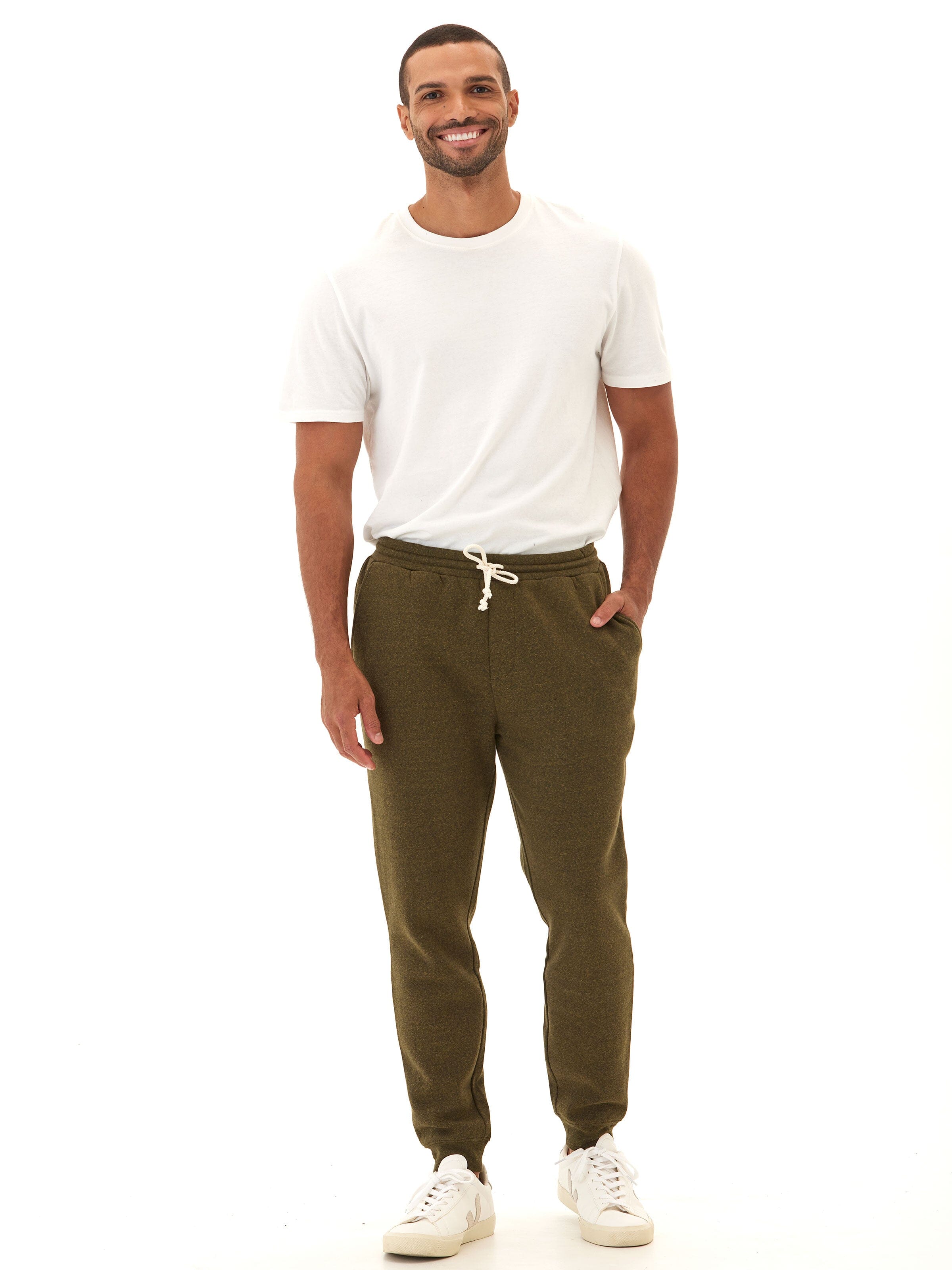 Men's Triblend Fleece Joggers with Modern Straight Leg Fit